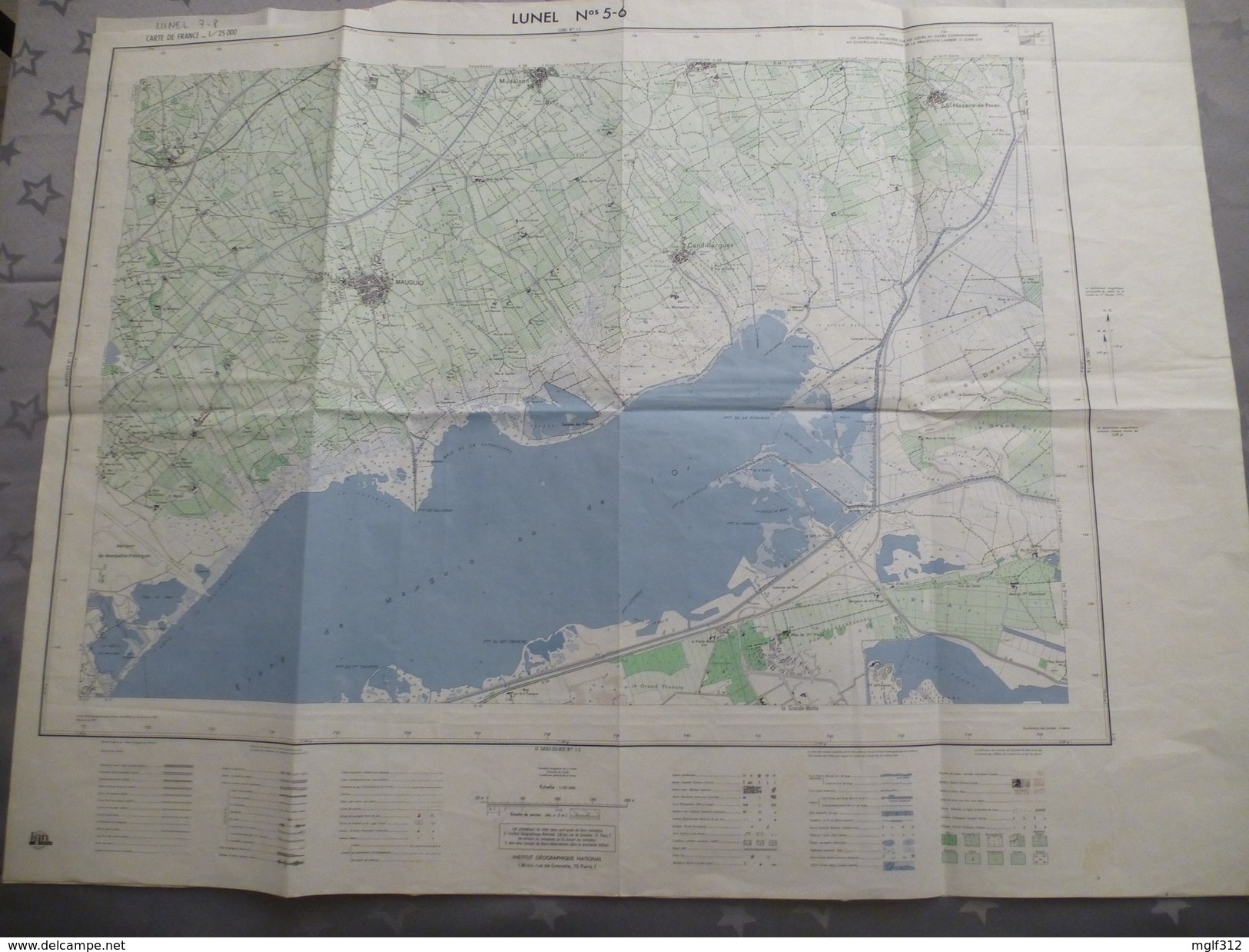 LUNEL (34)  LOT De 4 CARTES  IGN  1/25000 - 1972-74 - Détails Voir Les Scans - Topographical Maps