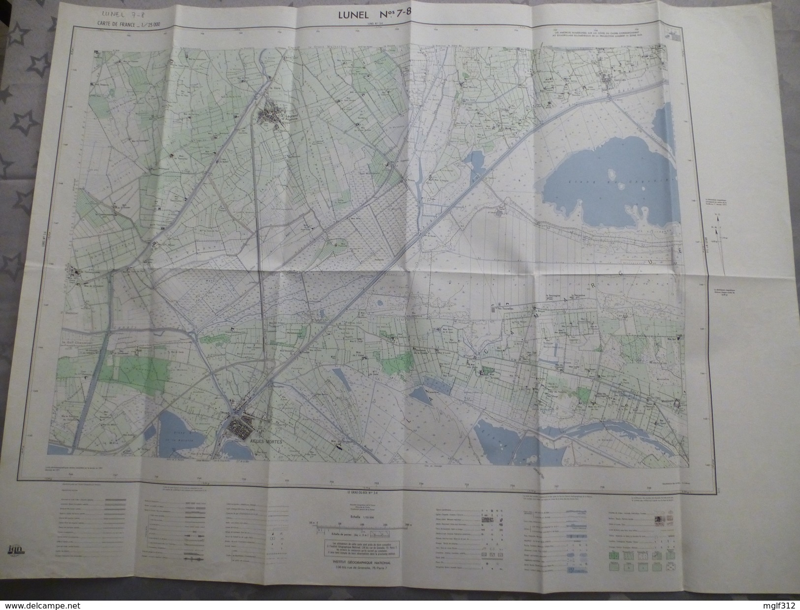 LUNEL (34)  LOT De 4 CARTES  IGN  1/25000 - 1972-74 - Détails Voir Les Scans - Topographical Maps