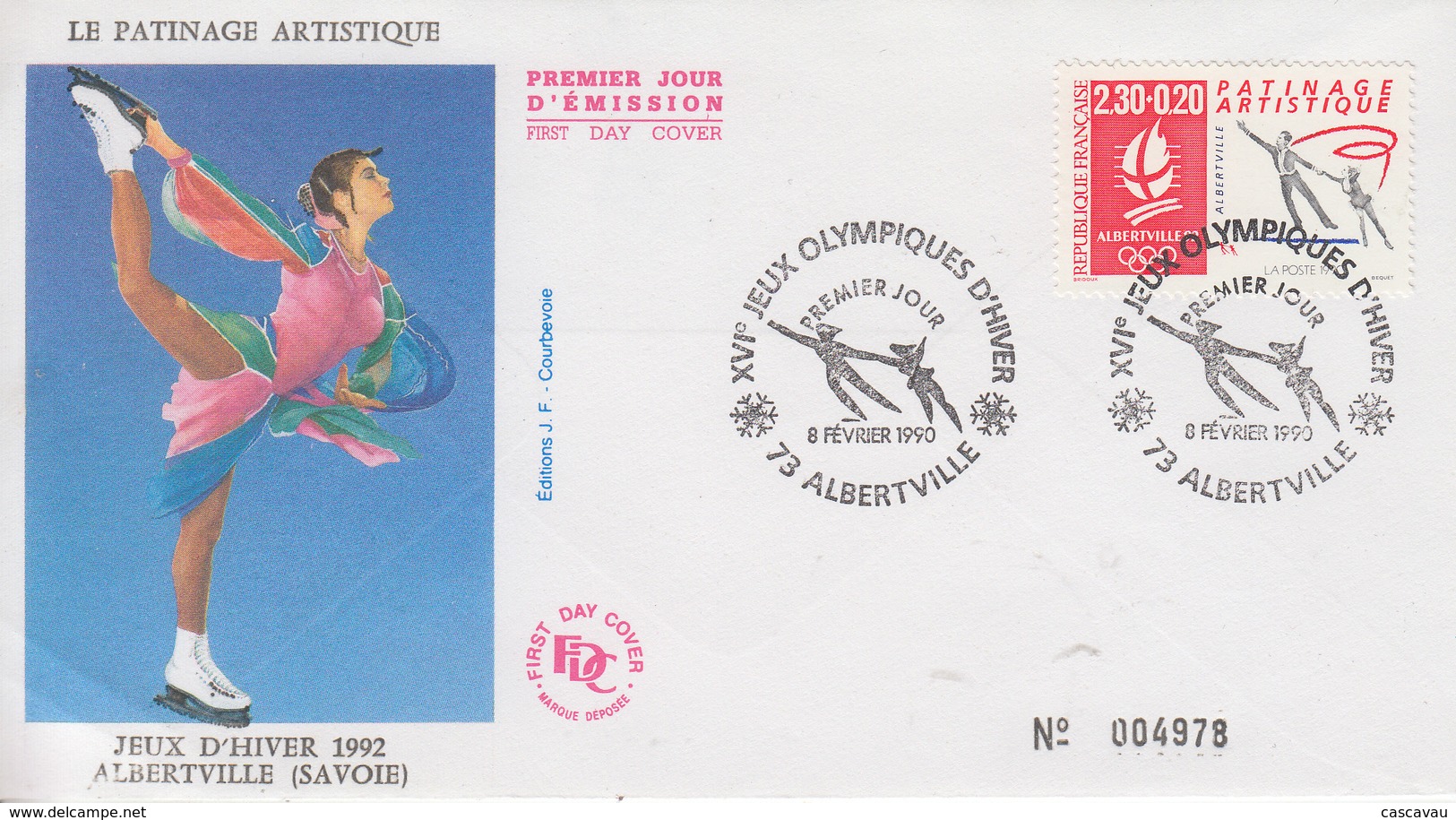 Enveloppe  FDC  1er  Jour   JEUX  OLYMPIQUES  D'  HIVER    ALBERTVILLE    1992 - Winter 1992: Albertville