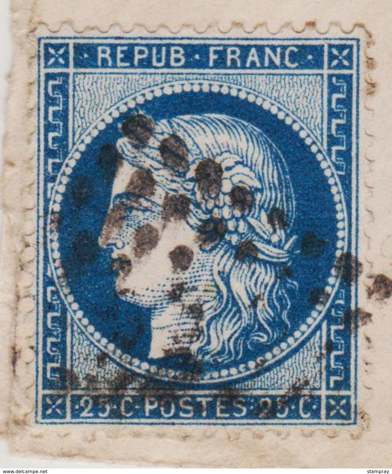 Cérès N° 60 A N° 18 G3 Ex Zéro RRR Bordeaux Sur Lettre 2 Scans - 1871-1875 Cérès