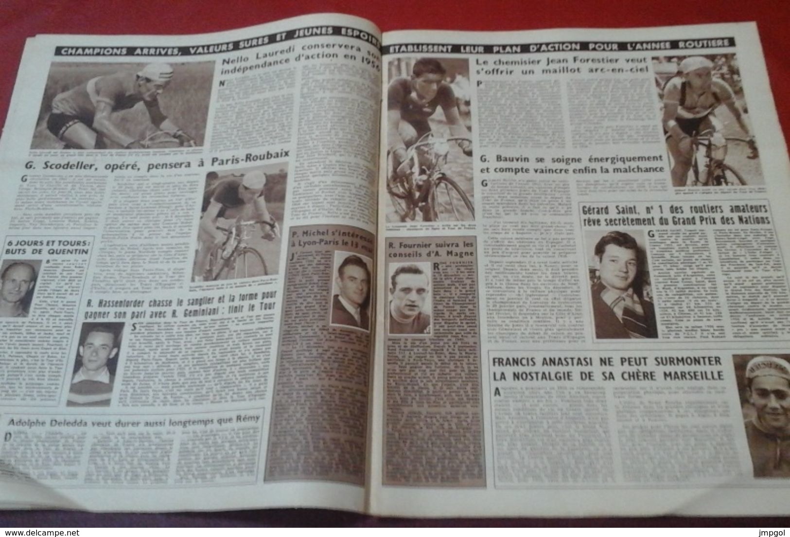 Miroir Des Sports N°544 5 Décembre 1955 Anquetil Champion De France De Poursuite, Forestier Bauvin Anastasi Hassenforder - Sport