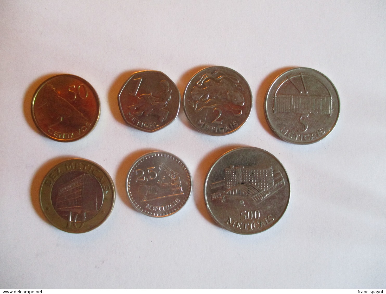 Mozambique: 50 Centavos,1, 2, 5, 10, 25, 500 & 1000metical - Mozambique