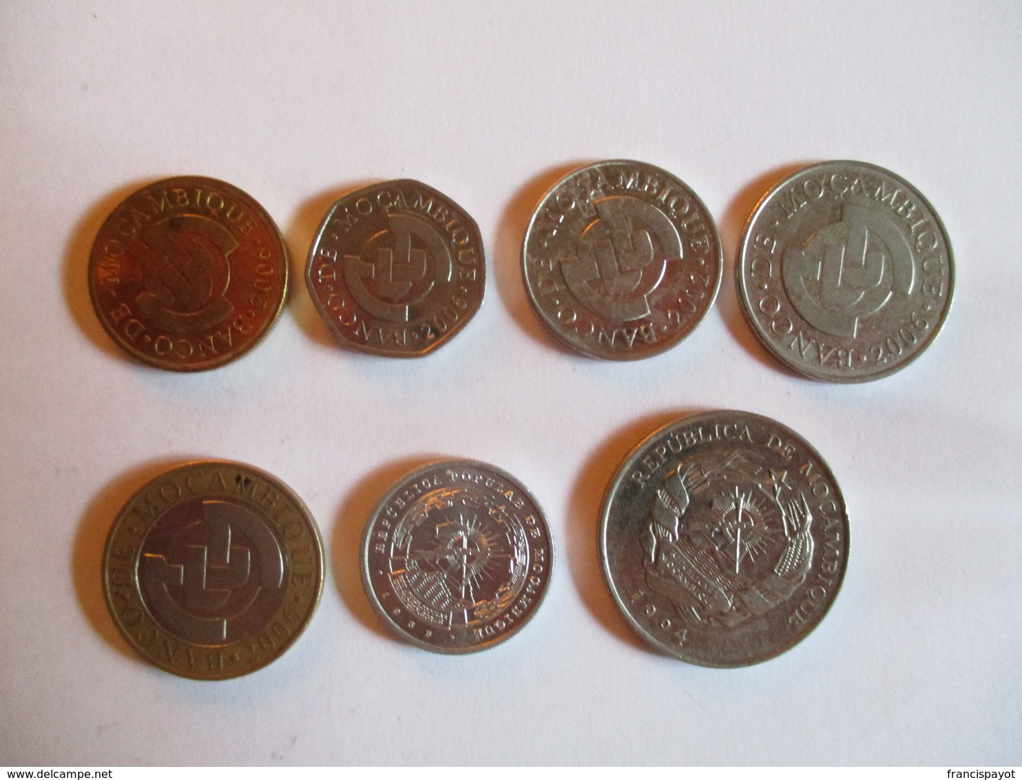 Mozambique: 50 Centavos,1, 2, 5, 10, 25, 500 & 1000metical - Mozambique