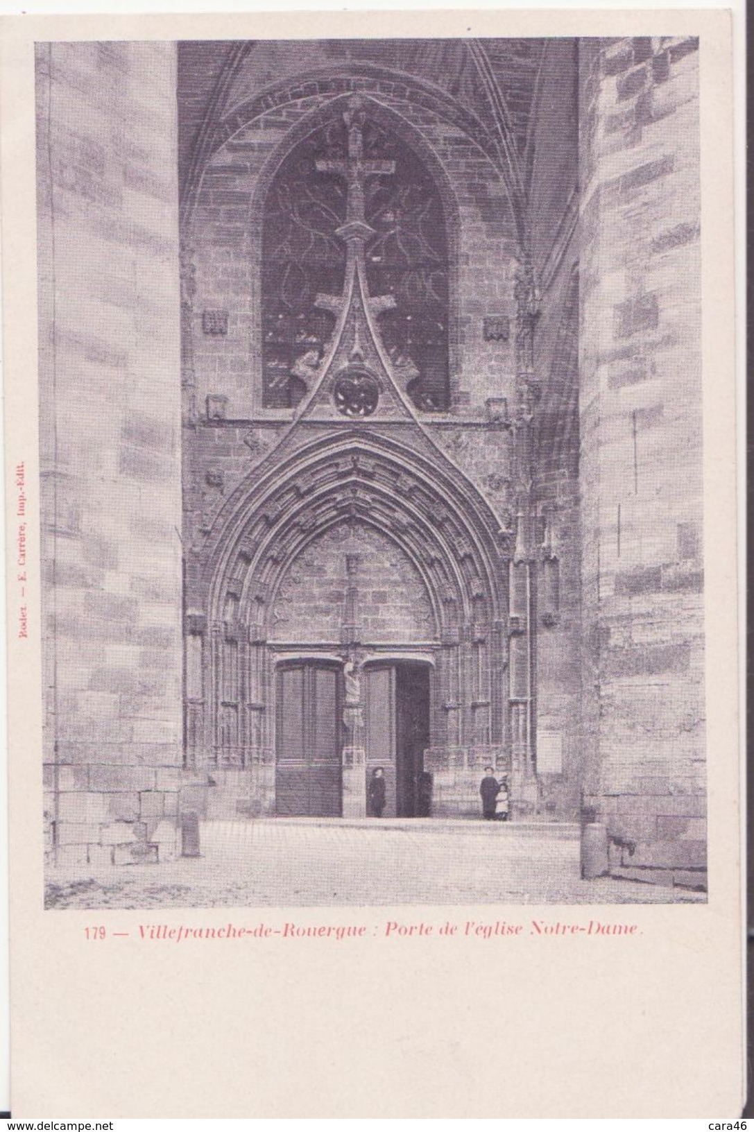 CPA - 179. Villefranche De Rouergue -  Porte De L'église Notre Dame - Villefranche De Rouergue