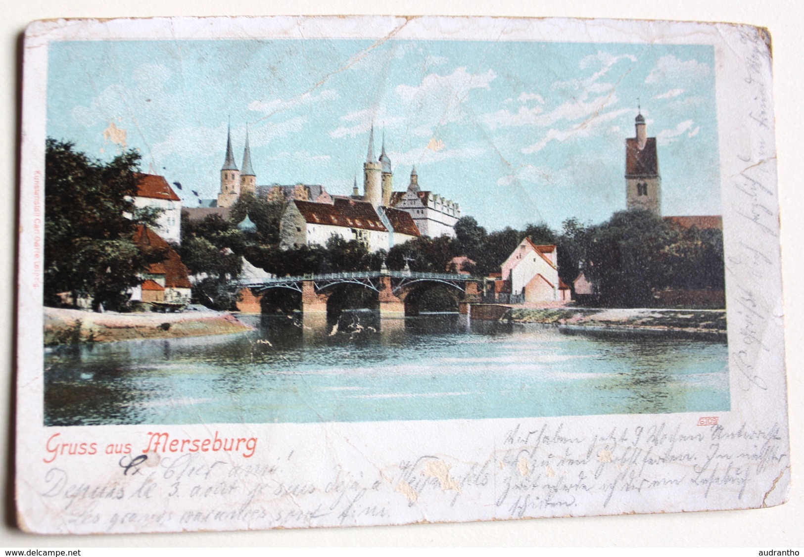 CPA Précurseur Allemagne Merseburg Mersebourg 1903 Timbre Tampon LEMUY Paillot André - Merseburg