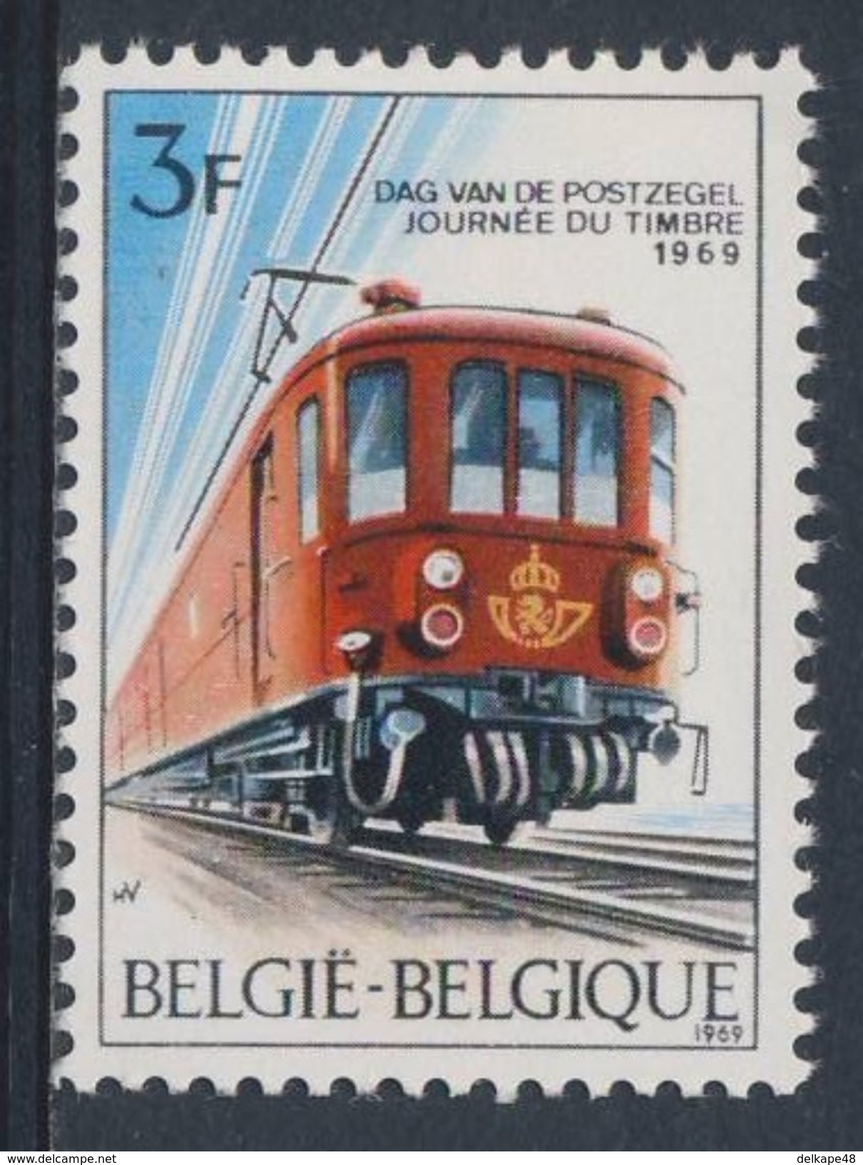 Belgie Belgique Belgium 1969 Mi 1545 YT 1488 ** Mail Train / Posttriebwageneinheit Belgischen Post - Treinen