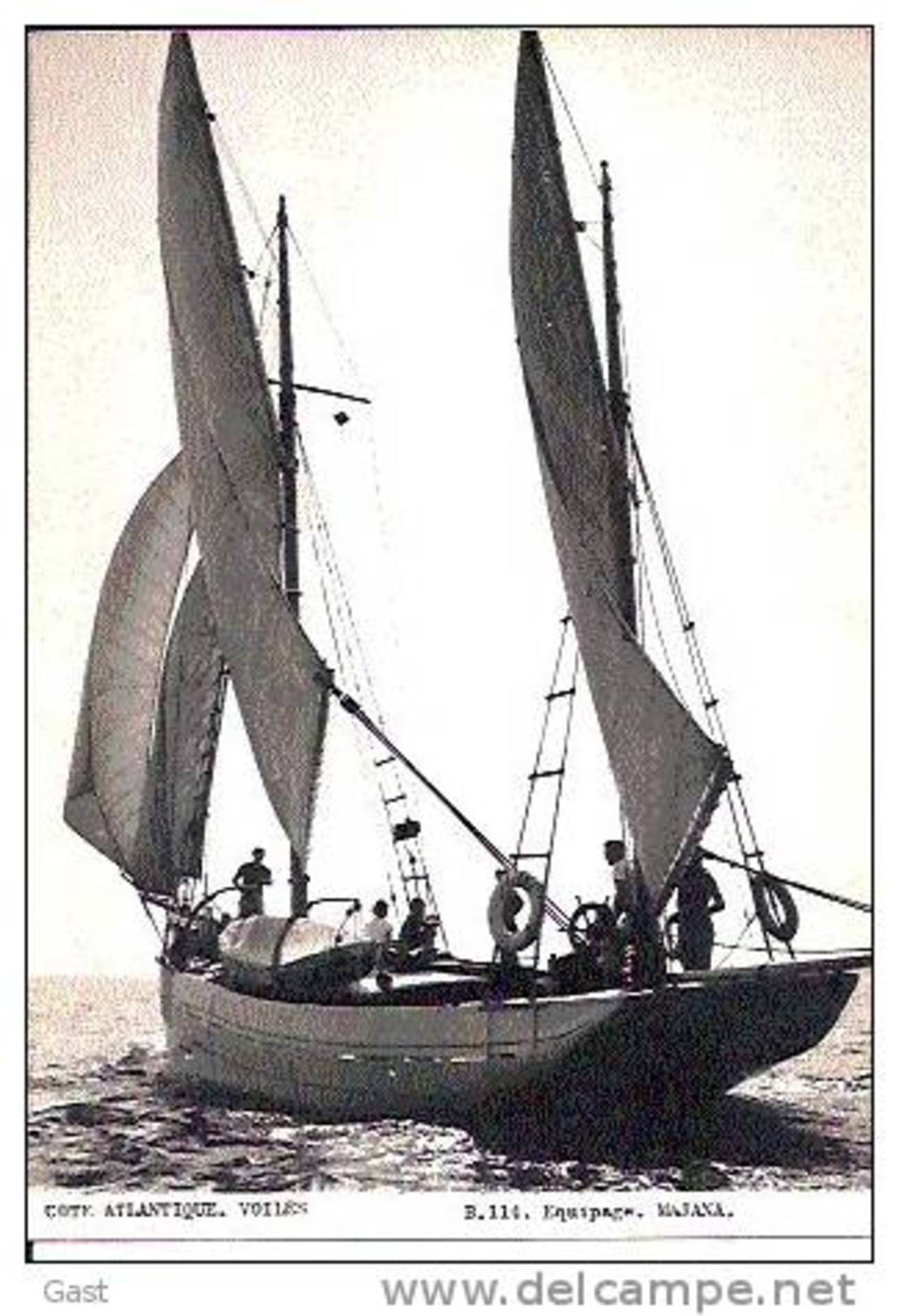 COTE  ATLANTIQUE     VOILES   B  114   EQUIPAGE  MAJANA - Segelboote