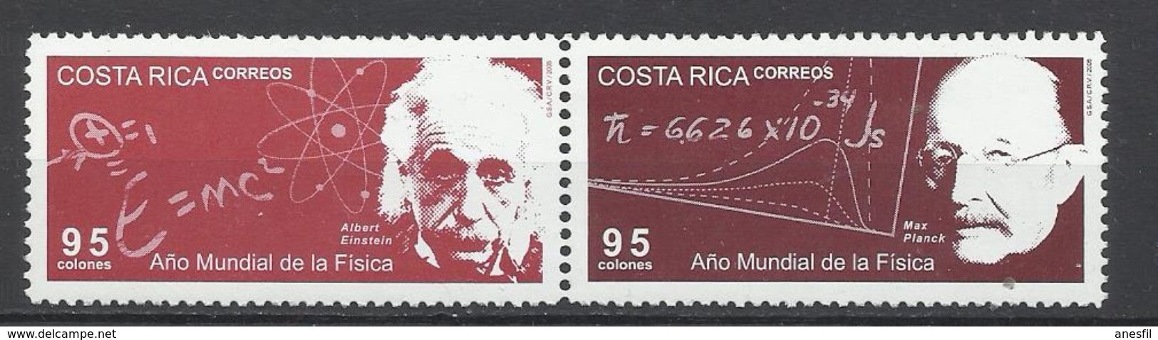 Costa Rica. 2005. Año Mundial De La Física. - Physics