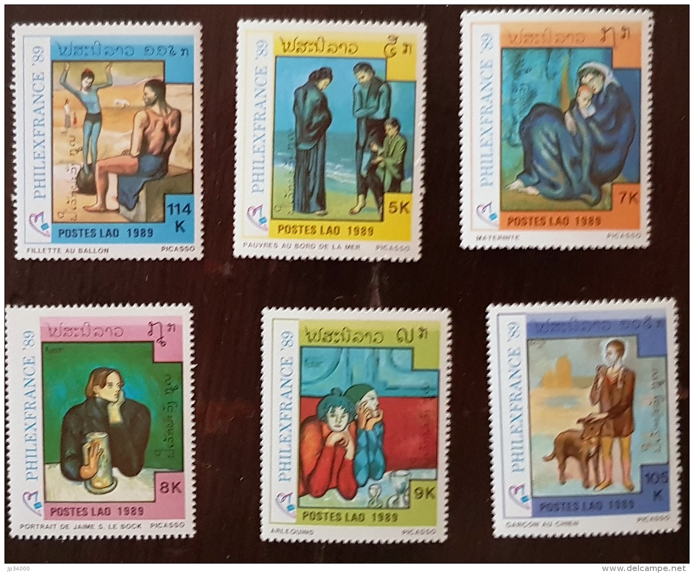 LAOS Picasso, Peinture, Painting, Philexfrance 89. Yvert  N°919/24 ** . MNH. - Picasso