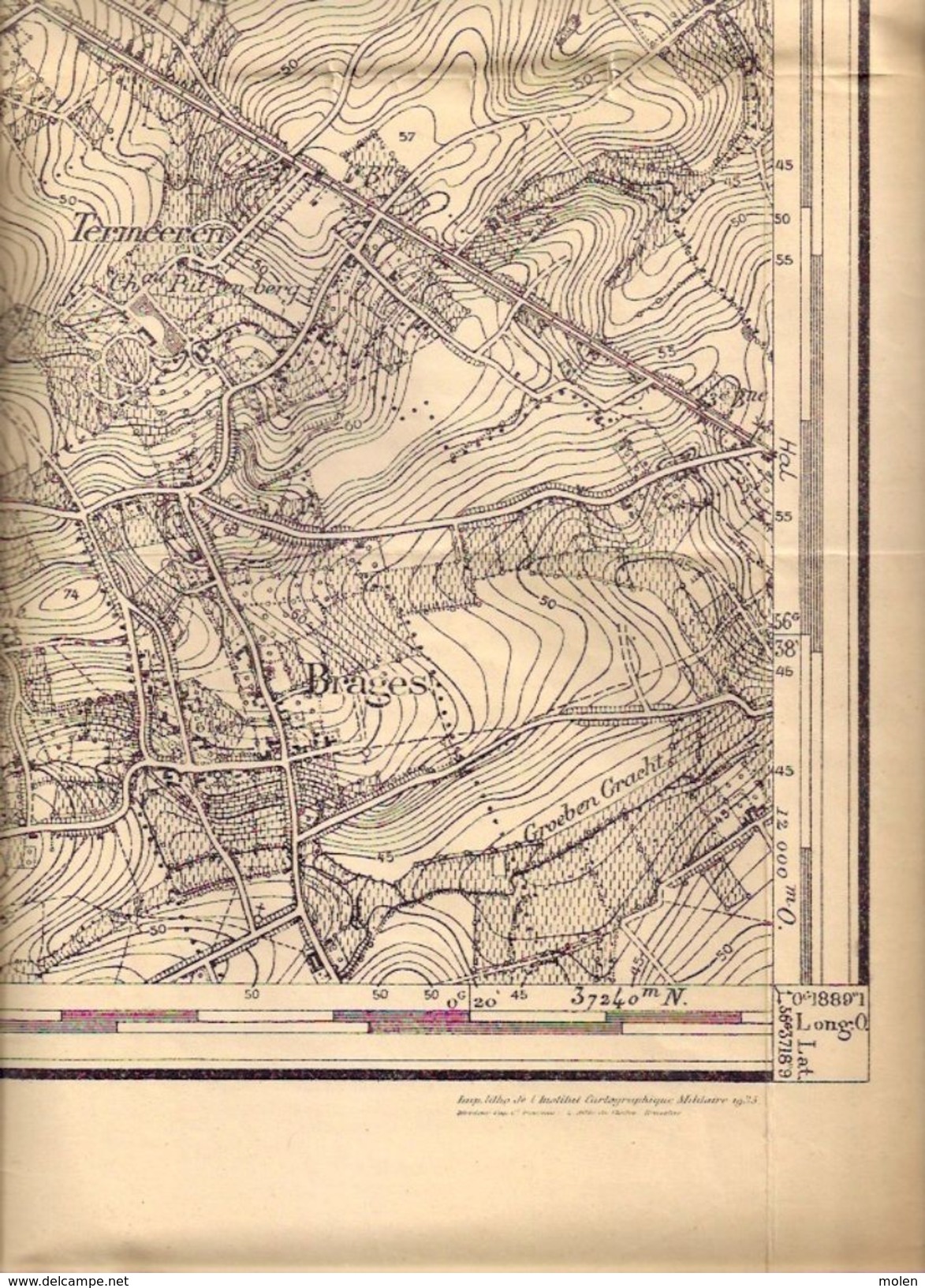 STAFKAART 31/5 Situatie 1865 SINT-KWINTENS-LENNIK GOOIK GAASBEEK LEERBEEK KESTER PEPINGEN BEERT HERFELINGEN LOMBEEK S275