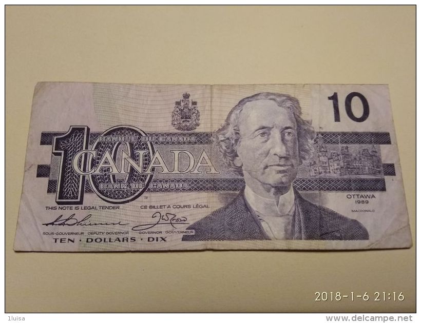 10 Dollars 1989 - Canada