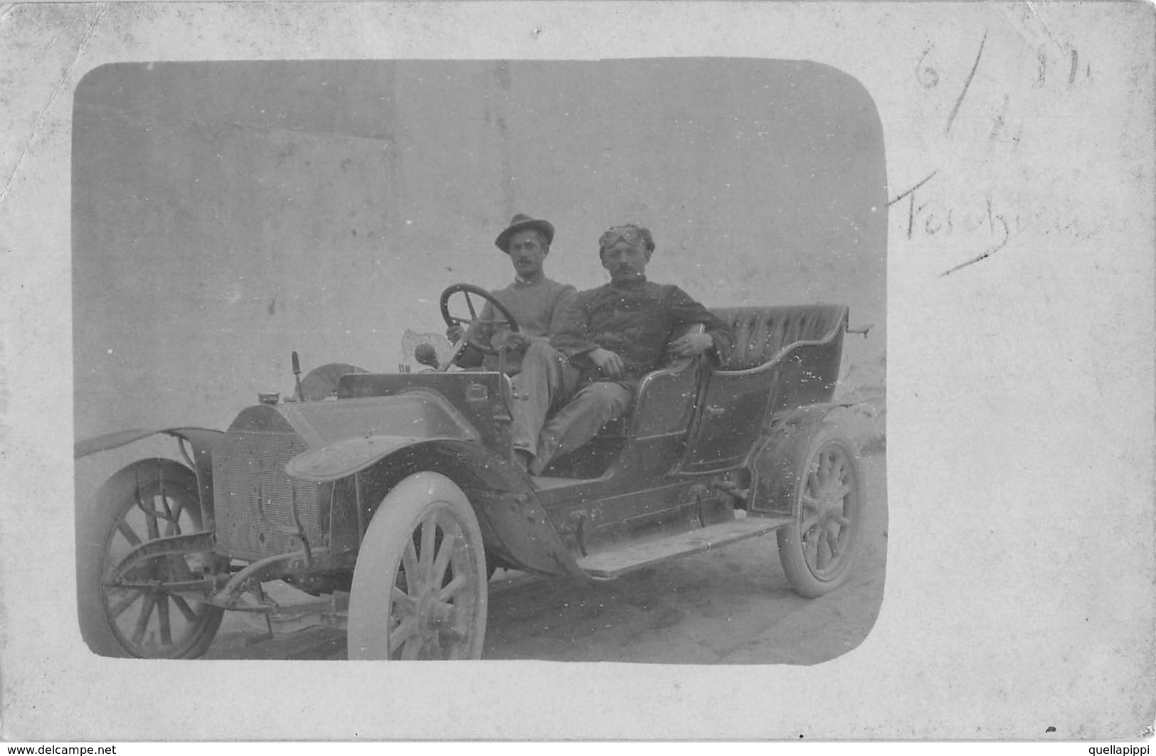 07121 "LIBIA - TRIPOLI 1912" ANIMATA, AUTO. FOTOGRAFIA ORIGINALE. - Africa
