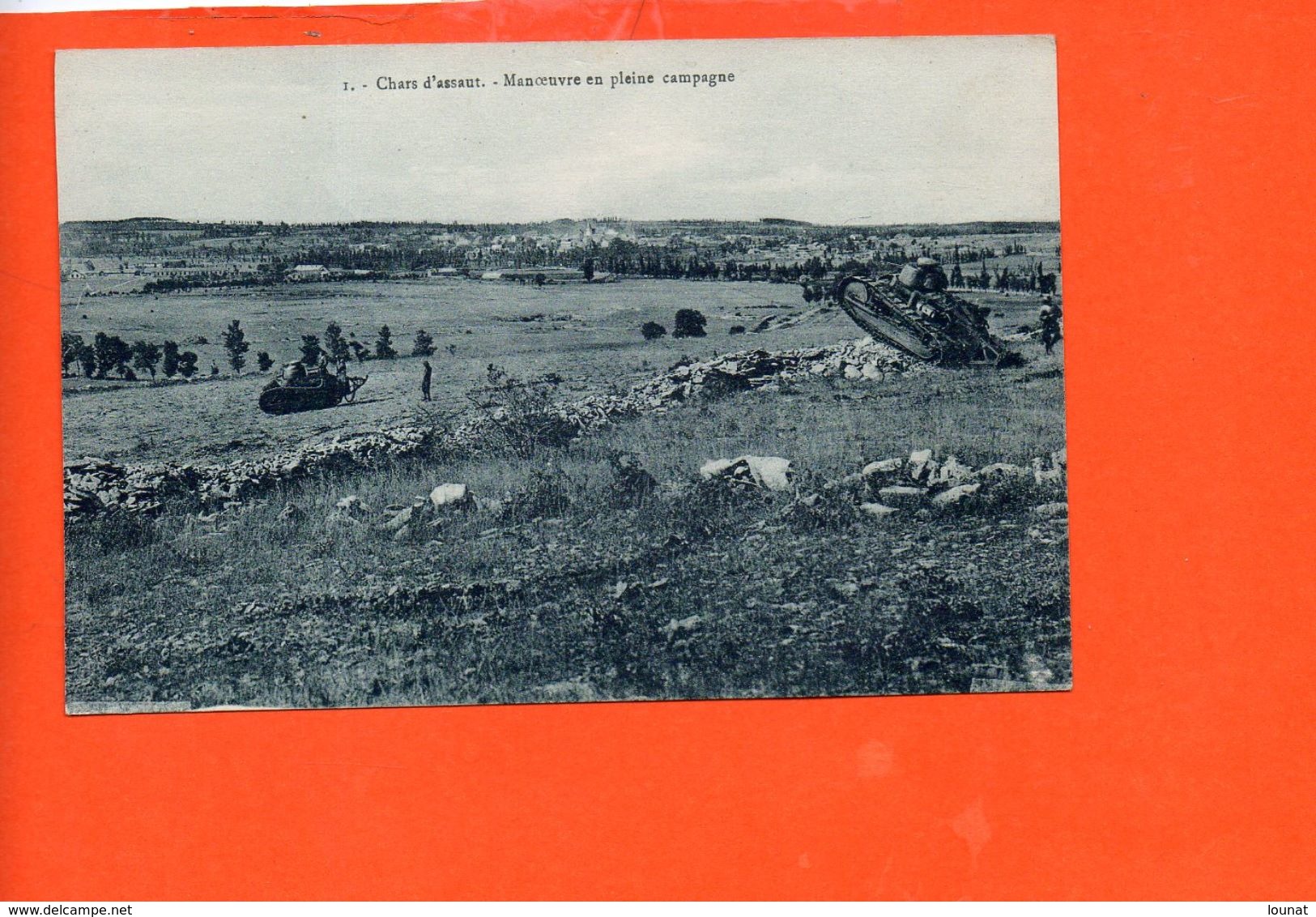 MILITAIRE - Manoeuvre En Pleine Campagne Chars D'assaut - Manoeuvres