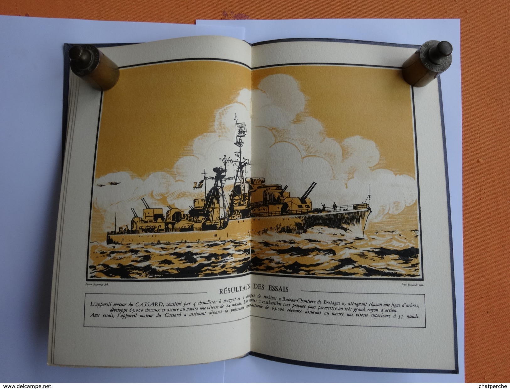 LIVRE D'OR " CASSARD " ESCORTEUR DE PREMIERE CLASSE LITHOGRAPHIE SUR GRAND VELIN EXEMPLAIRE N° 434 / 500 IMPR 27/04/1955