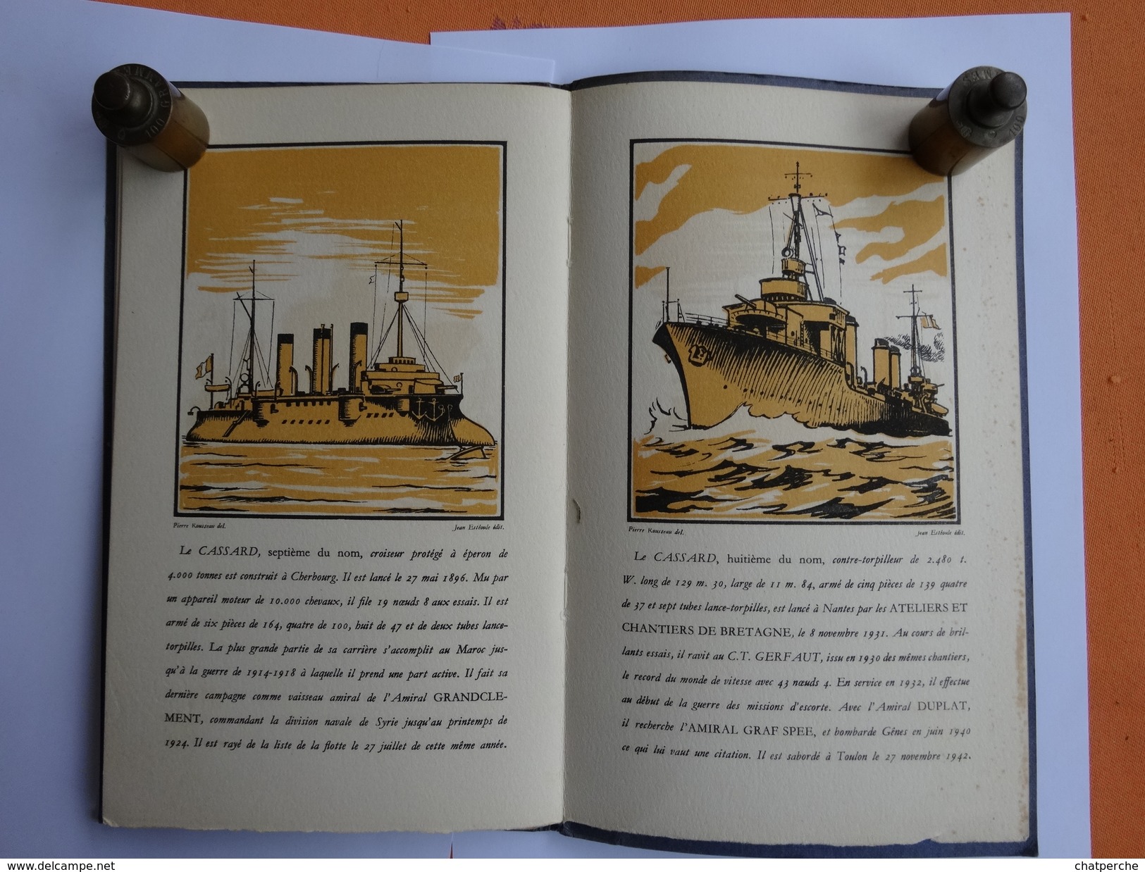 LIVRE D'OR " CASSARD " ESCORTEUR DE PREMIERE CLASSE LITHOGRAPHIE SUR GRAND VELIN EXEMPLAIRE N° 434 / 500 IMPR 27/04/1955