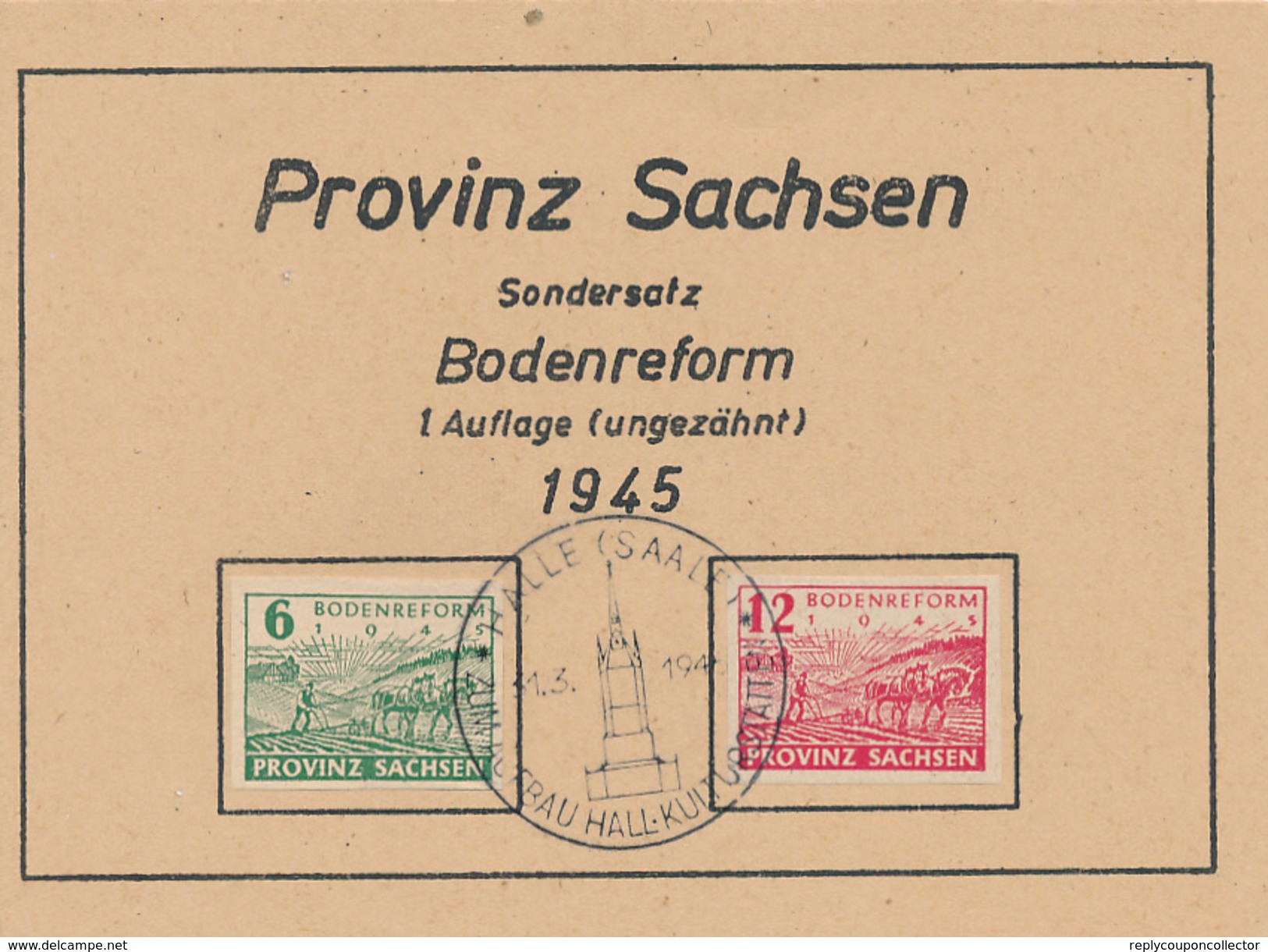 HALLE - 1946 , Bodenreform , 1. Auflage - Other & Unclassified