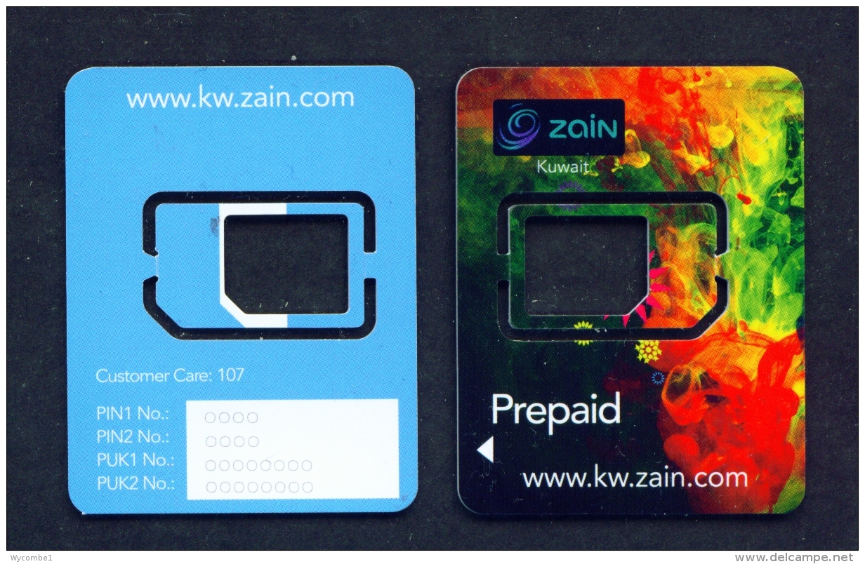 KUWAIT  -  Zain SIM Frame Phonecard - Kuwait