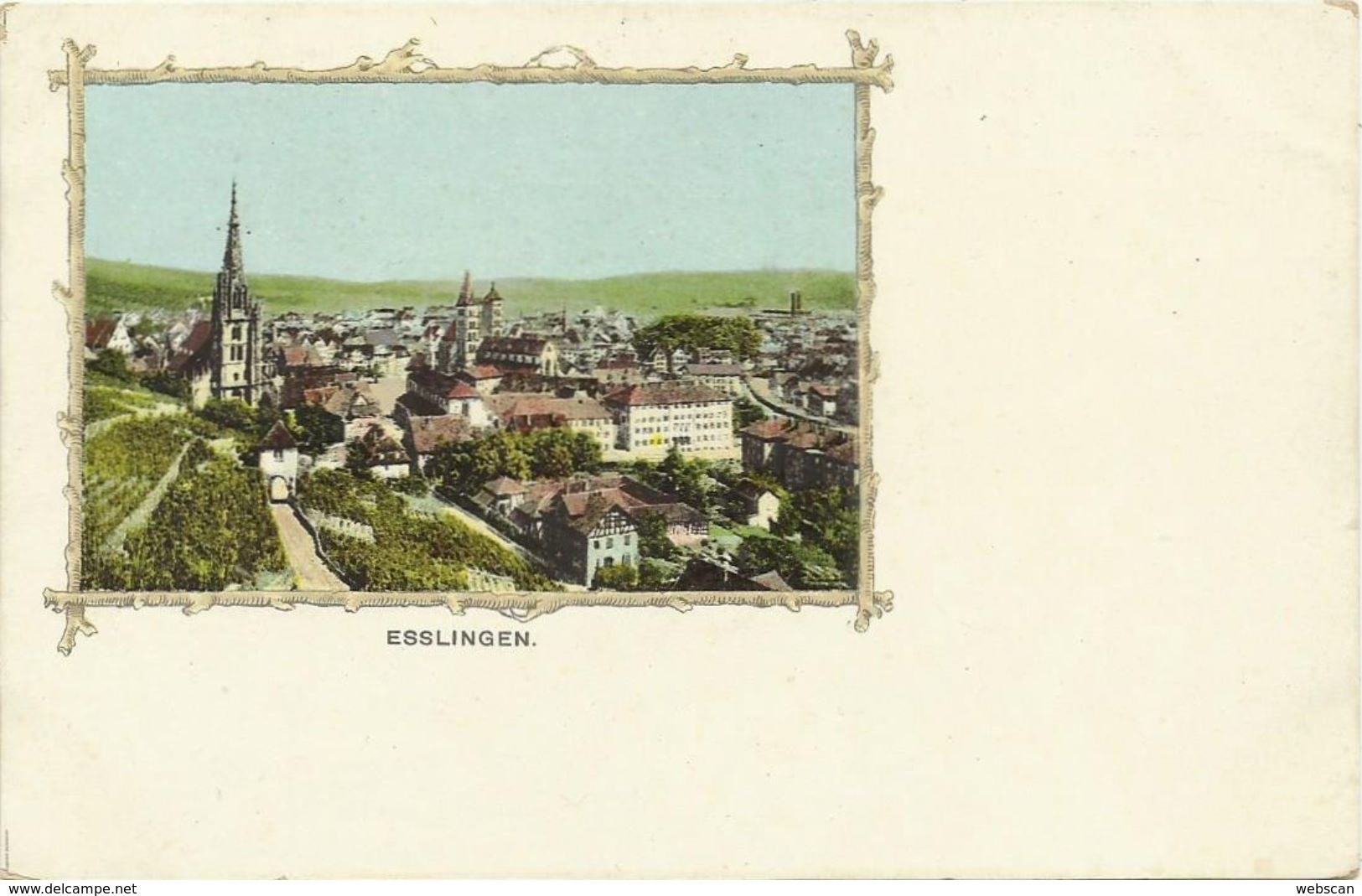 AK Esslingen Ortsansicht Rahmen Color ~1900 #23 - Esslingen