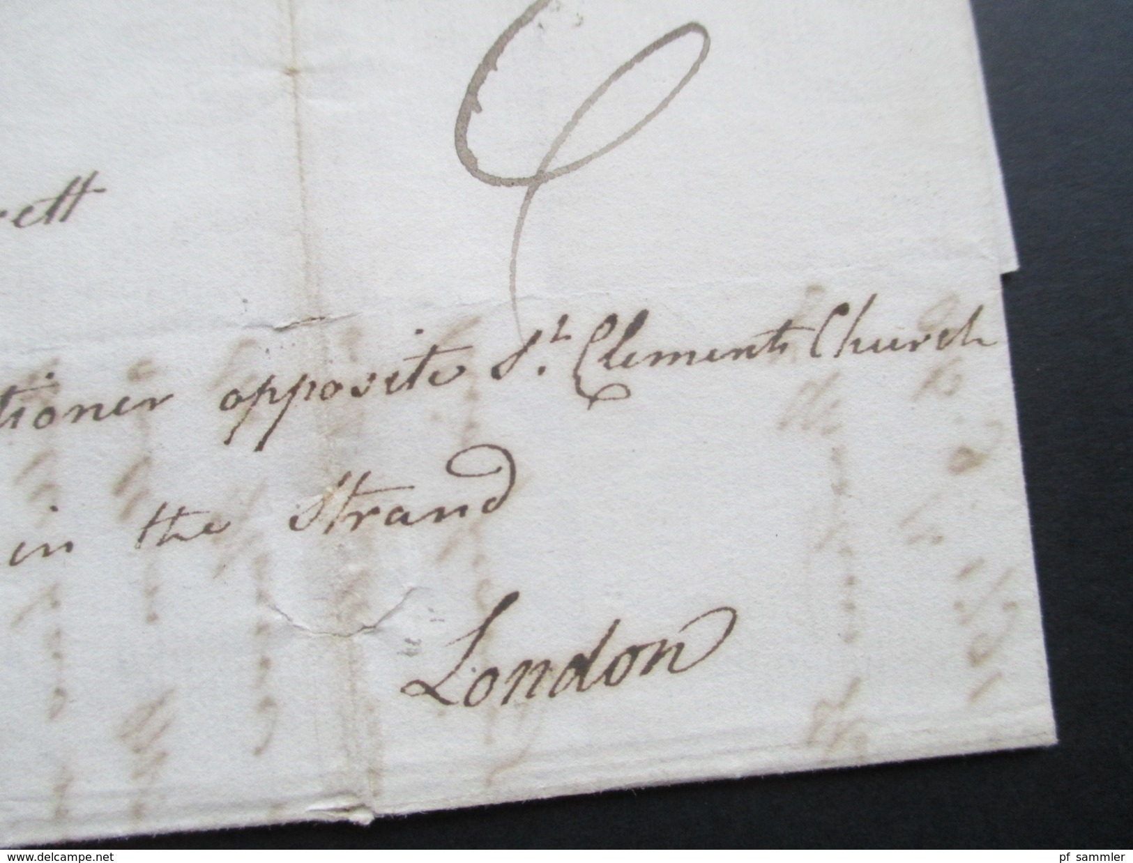 GB Vorphila 1791 Brief Von Haverfordwest-London. Wales! Stationer Opposito St. Clement Church. St. Martins Haverfordwest - ...-1840 Prephilately
