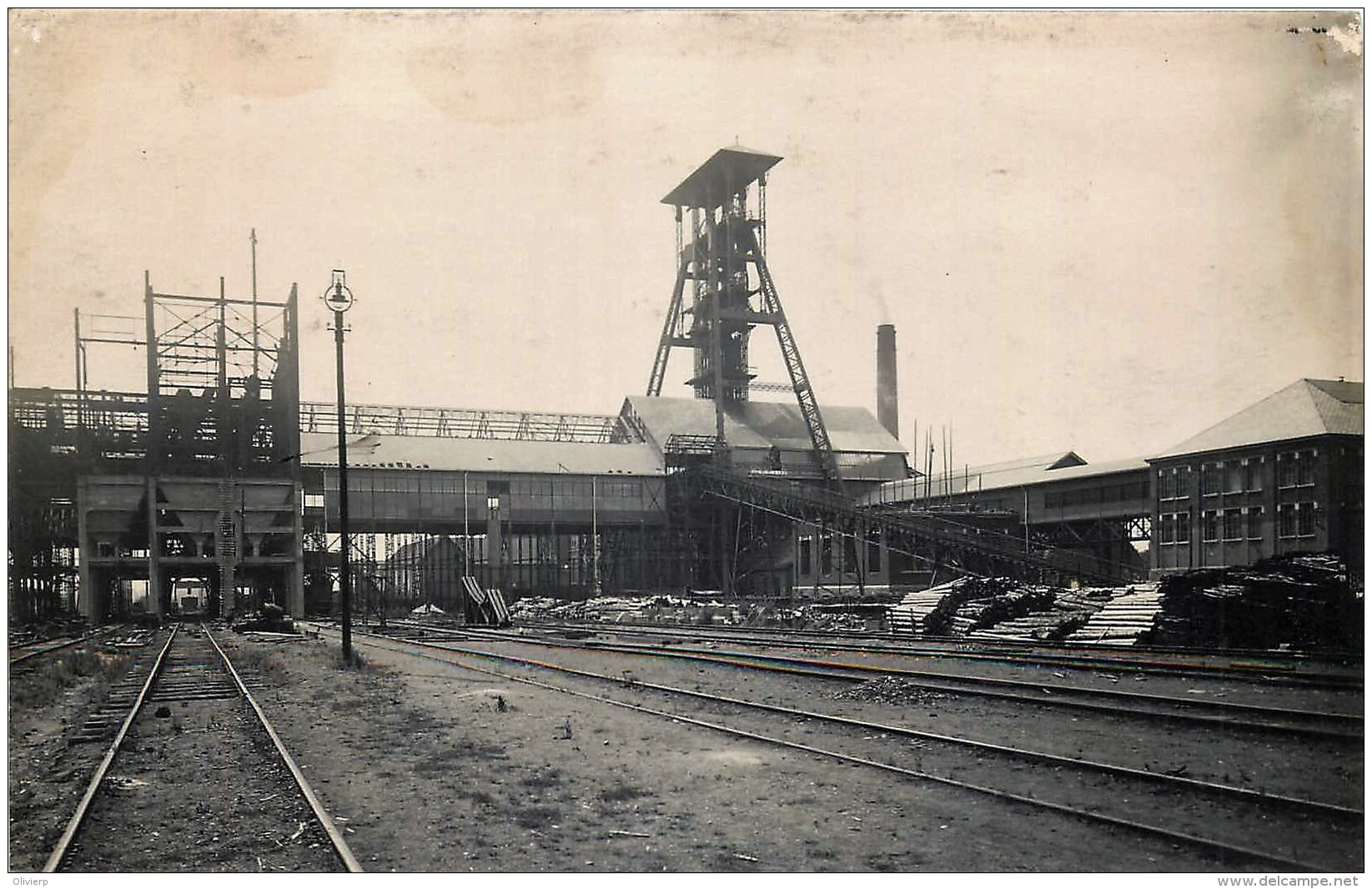 Carte-Photo - Charbonnage De Beeringen - Bâtiments De Recette  - Criblage Et Lavoir En Période De Montage - Beringen