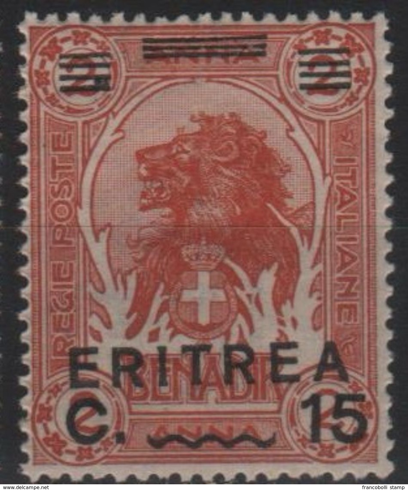 1922 Eritrea Leoni Ed Elefanti 15 C. MNH - Eritrea