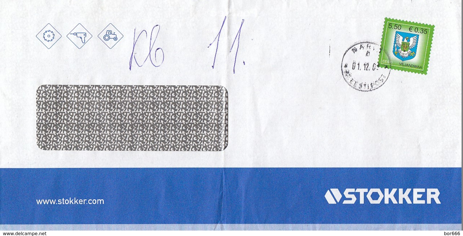 GOOD ESTONIA Postal Cover To ESTONIA 2008 - Good Stamped: Coat Of Arm With Narva Cancel - Estonia