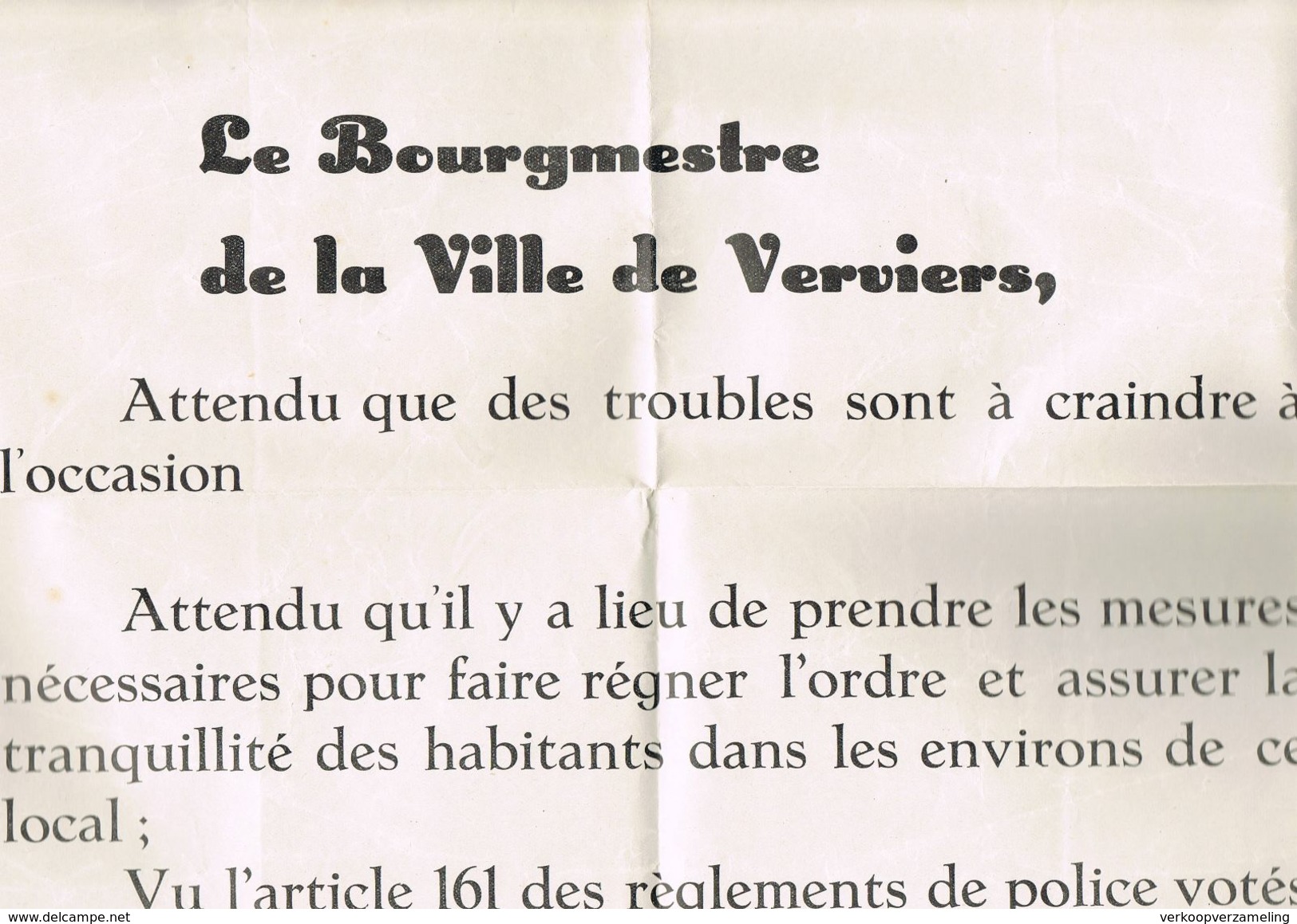 VERVIERS Ravitaillement nombre (7) carte de pain (10) avis de troubles (1) vaccination (1)