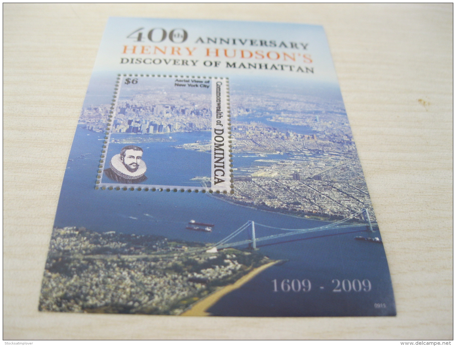 Dominica Dominica Henry Hudson's Discovery Of Manhattan Map - Dominica (1978-...)