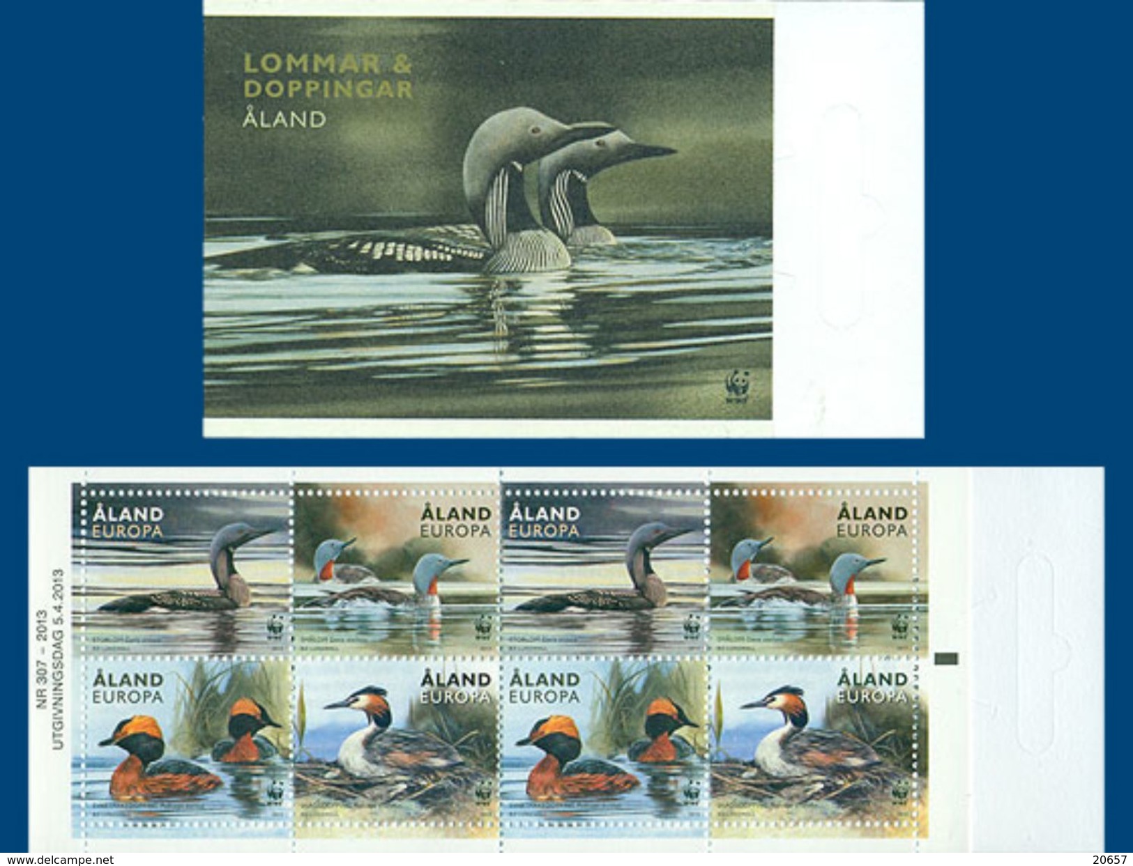 Aland Finland 371/74 Carnet Oiseaux, Canards, Wwf - Unused Stamps