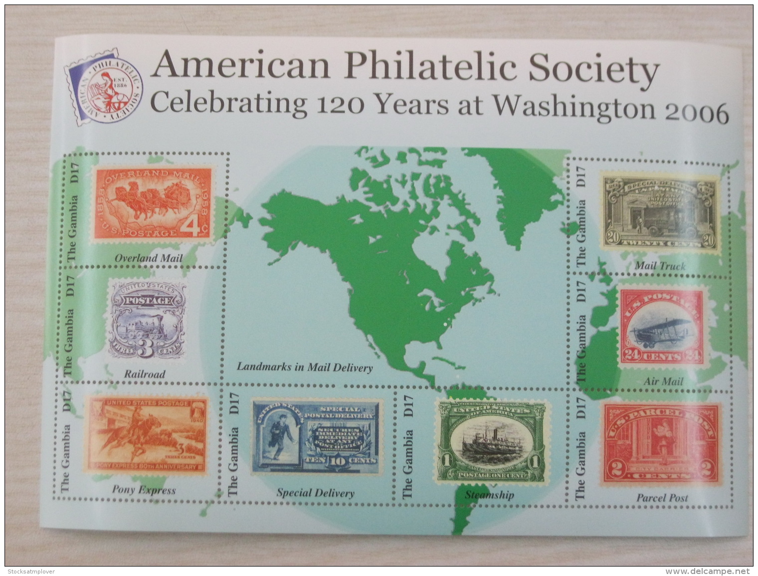 Gambia 120th Ann. American Philatelic Society Stamp On Stamp - Gambia (1965-...)