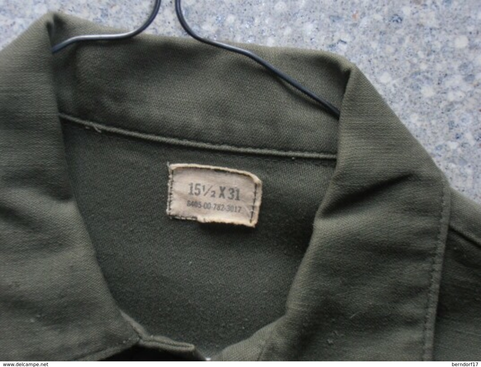 US ARMY VIETNAM O.D.COTTON FATIGUE SHIRT - ESERCITO AMERICANO CAMICIA DA FATICA OLIVE DRAB VERDE OLIVA - Divise