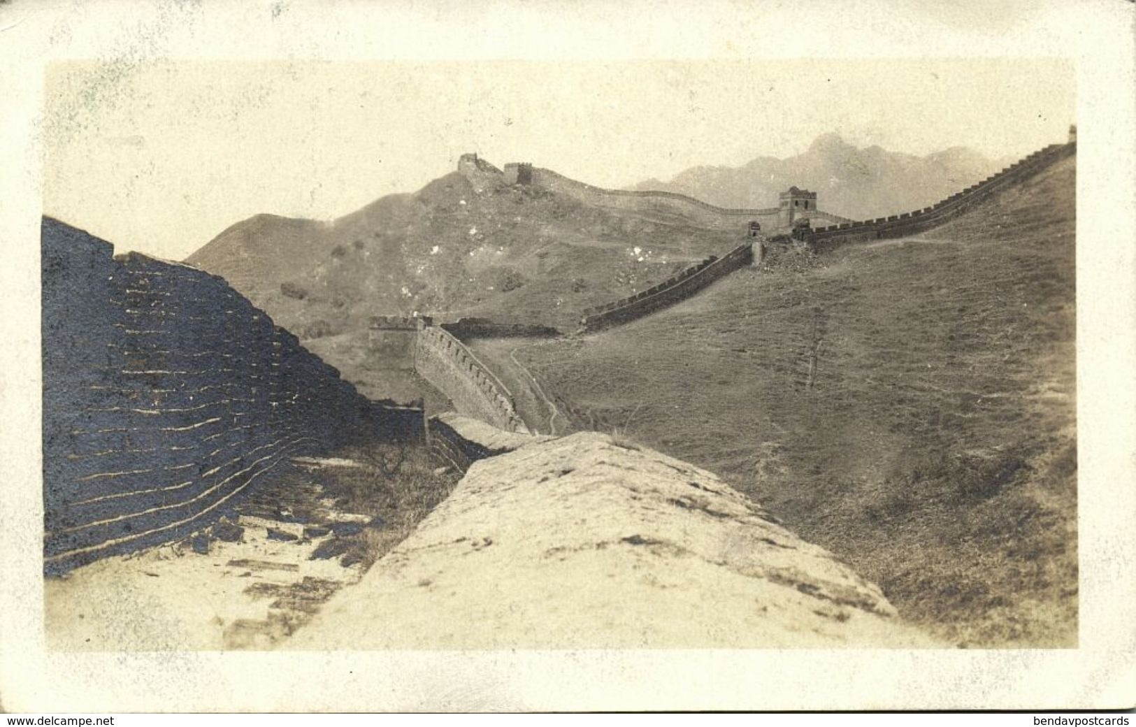 China, The Great Chinese Wall, 萬里長城 (1910s) RPPC Postcard - China