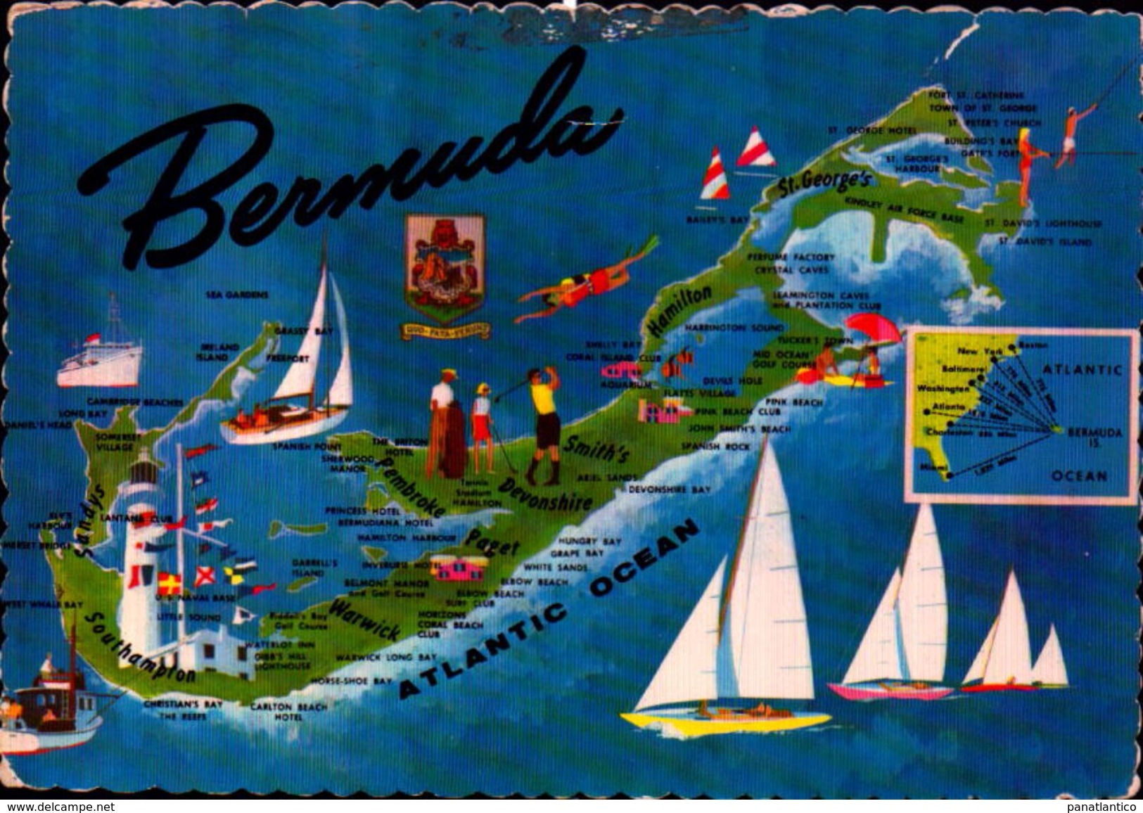 BERMUDA, MAPA DA ILHA   [40576] - Bahamas