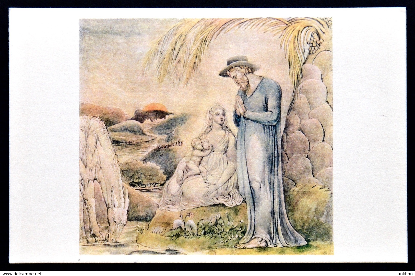 740114 William BLAKE ~ Flight Into Egypt ~ Mother And Child ~ Maternity BREASTFEEDING Motherhood ~ Art Painting Postcard - Vierge Marie & Madones