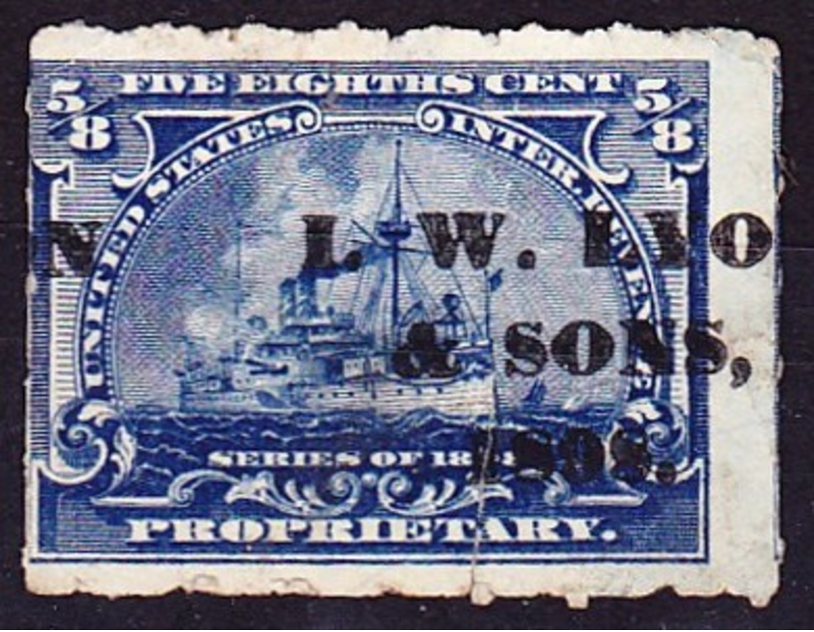 USA 1860 Steuermarke (besch.) - 1861-65 Confederate States