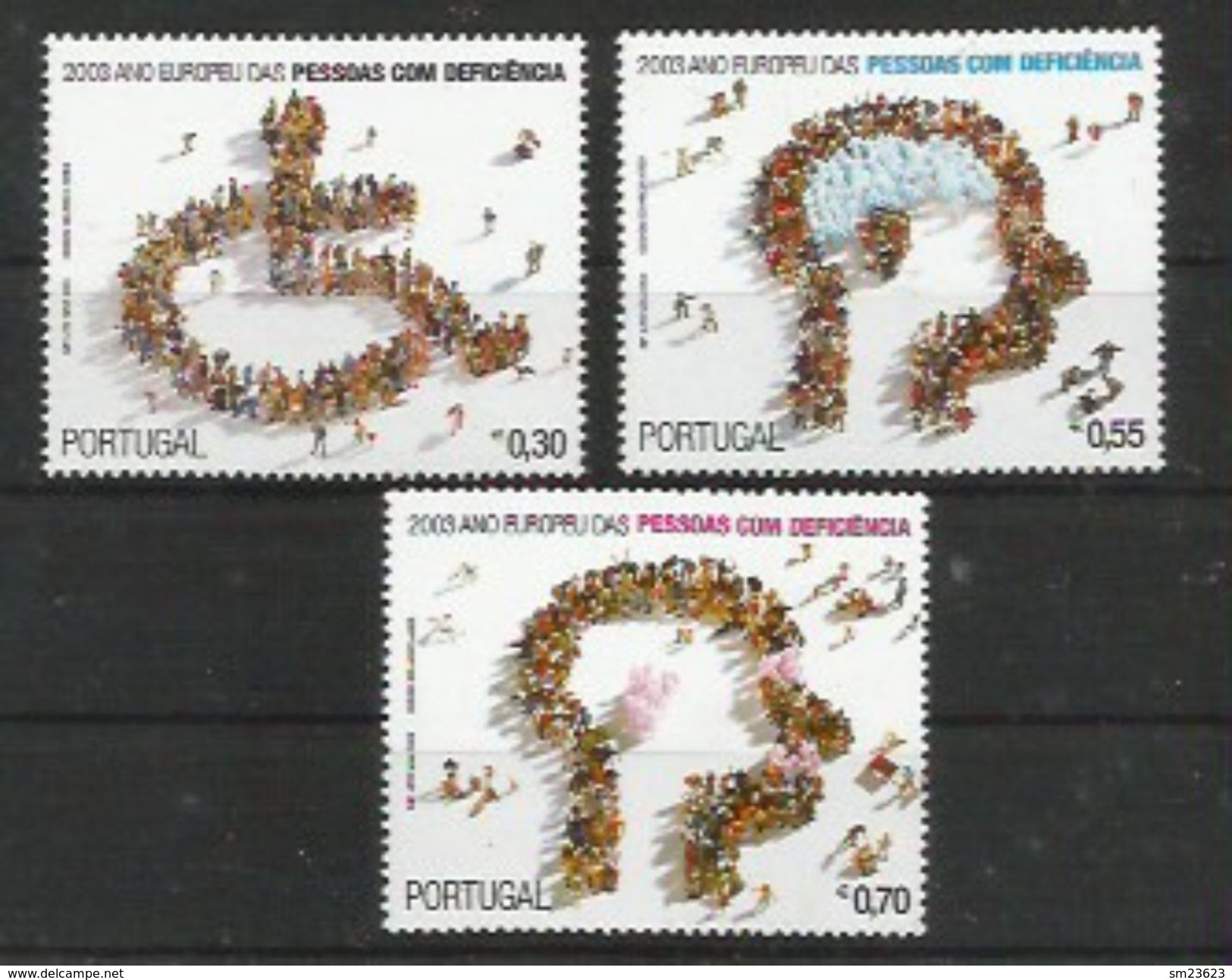 Portugal  2003  Mi.Nr. 2650 / 52 , EUROPA CEPT Sympathie Mitläufer - Postfrisch / MNH / (**) - 2003