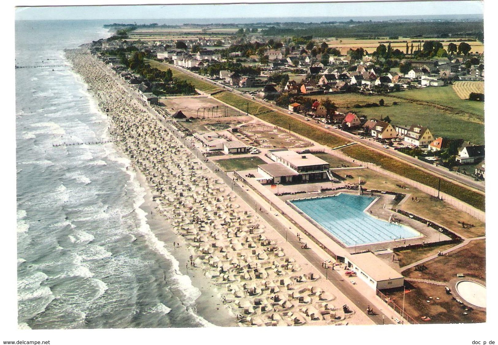 Deutschland - Ostseebad Dahme - Meerwasser Freibad - Luftaufnahme - Alte Ansicht - Dahme