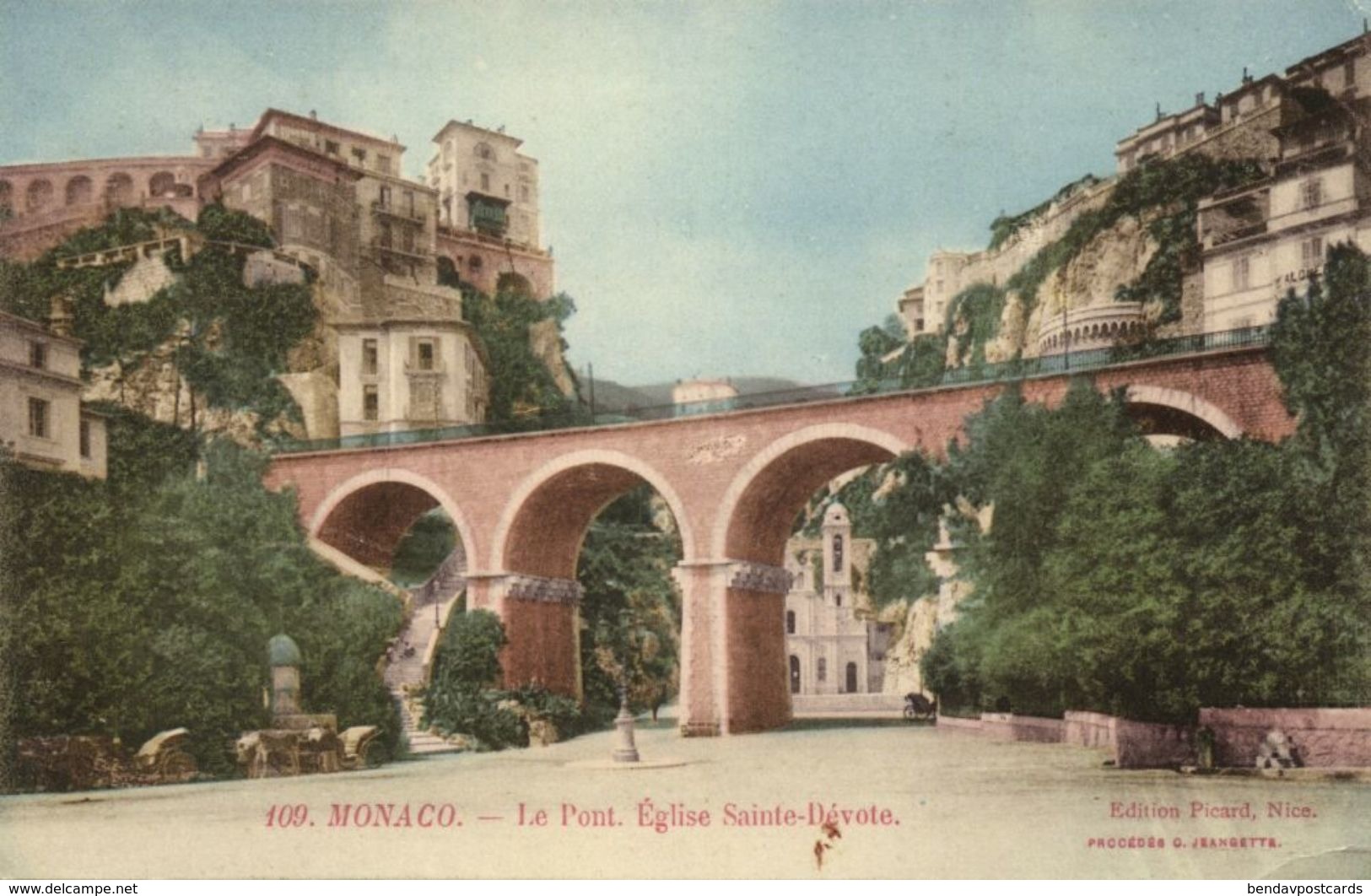 Monaco, Le Pont, Êglise Sainte-Dévote (1910s) Postcard - Other & Unclassified