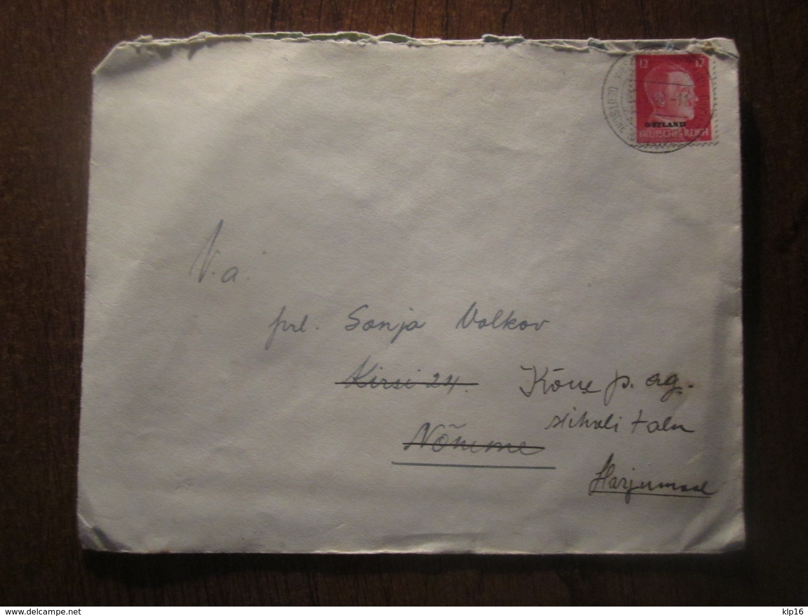 WWII 1942 ESTONIA Under GERMANY OSTLAND COVER - Lettres & Documents