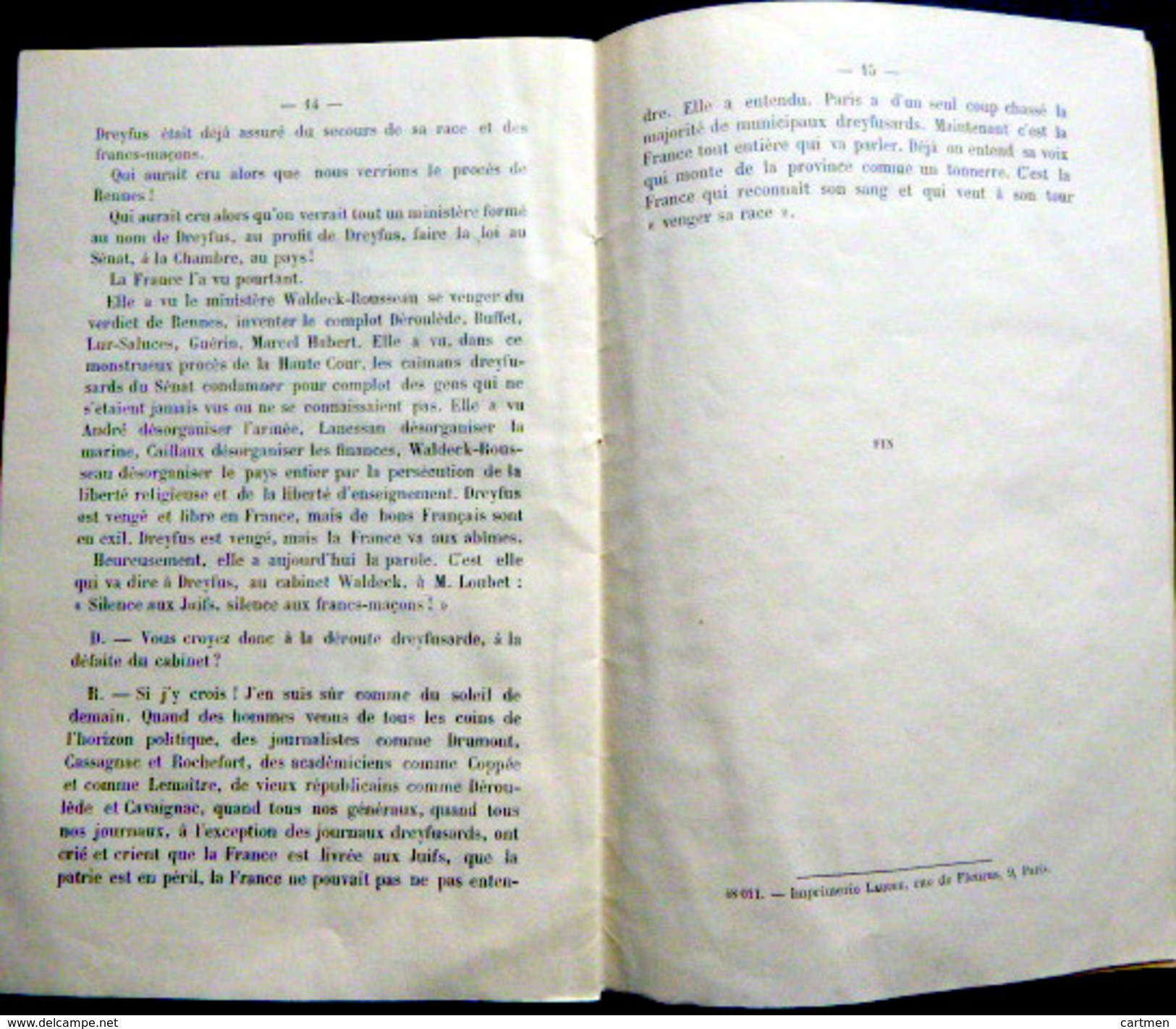 JUDAICA DREYFUS TOUT LE SAC DREYFUSARD ET LES ELECTIONS PANAMA LOUBET WALDECK ROUSSEAU FRANC MACON VERS 1900 - Documents Historiques