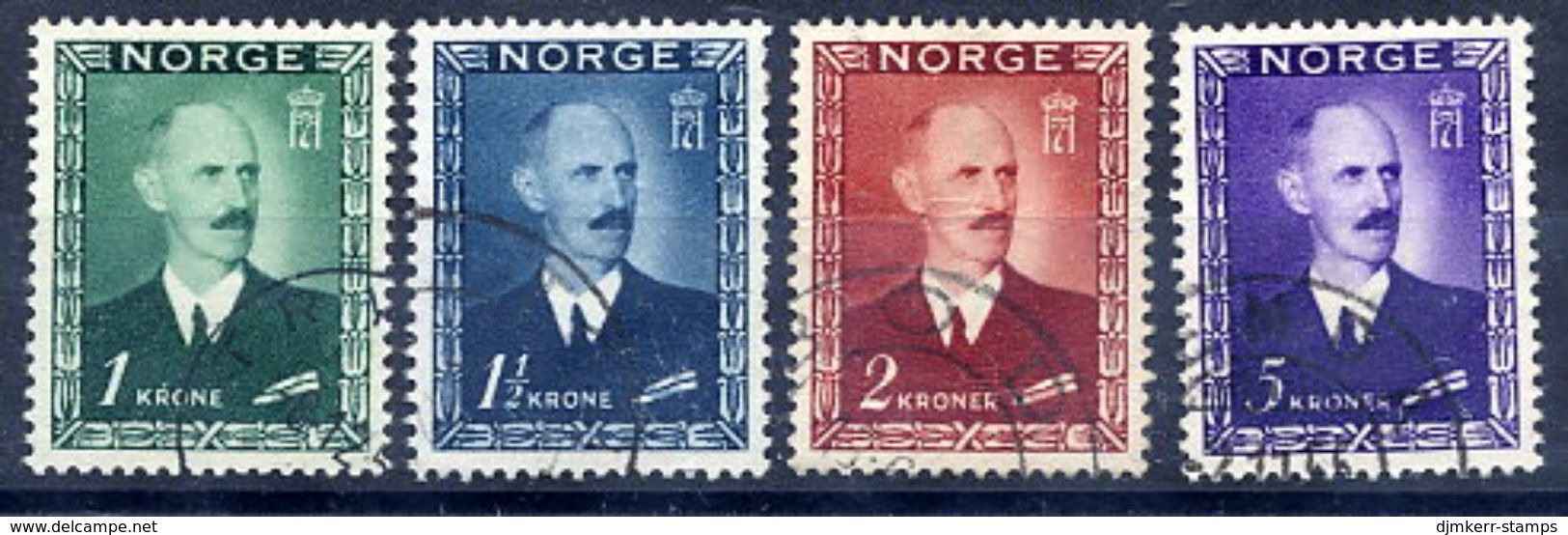 NORWAY 1946 King Haakon VII Definitive Kroner Values, Used.  SG380-83, Michel 315-18 - Usati