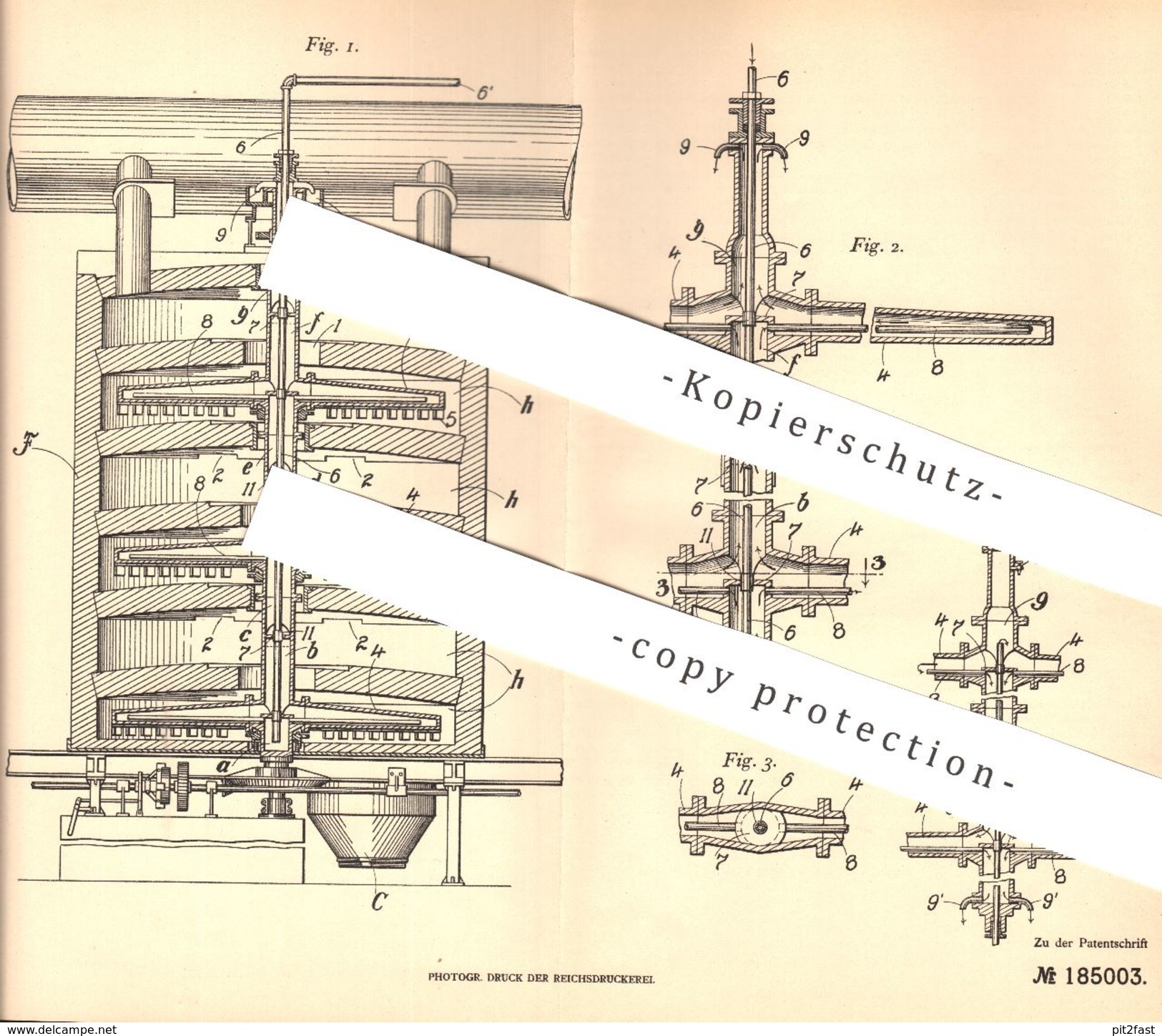 Original Patent - Frank Klepetko , New York , 1905 , Kühlung Für Erzröstöfen | Erz - Röstofen | Ofen Öfen | Mc Douball ! - Historische Dokumente