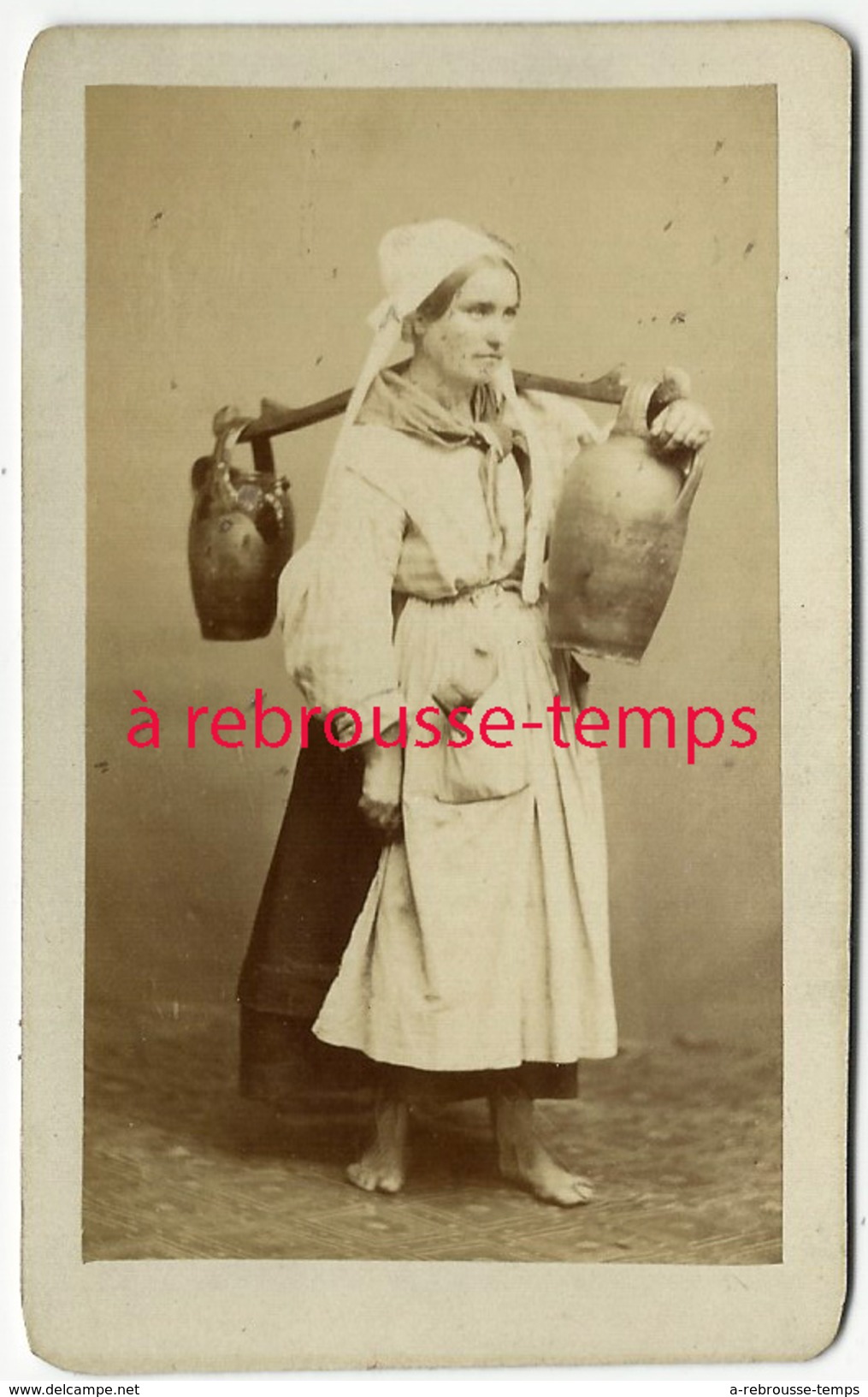 CDV Porteuse D'eau-photographgie Anonyme - Anciennes (Av. 1900)