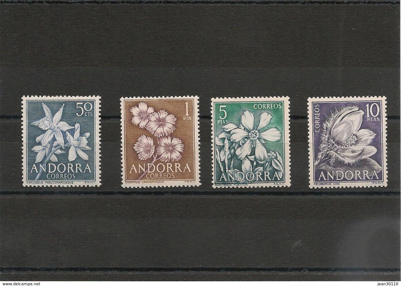 ANDORRE ESPAGNOL Fleurs  Année 1966  N° Y/T : 61/64** - Neufs