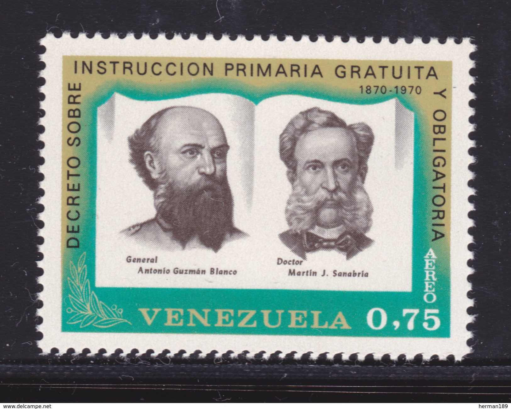 VENEZUELA AERIENS N°  992 ** MNH Neuf Sans Charnière, TB (D4147) Général A.G. Blanco, M.J. Sanabria - Venezuela