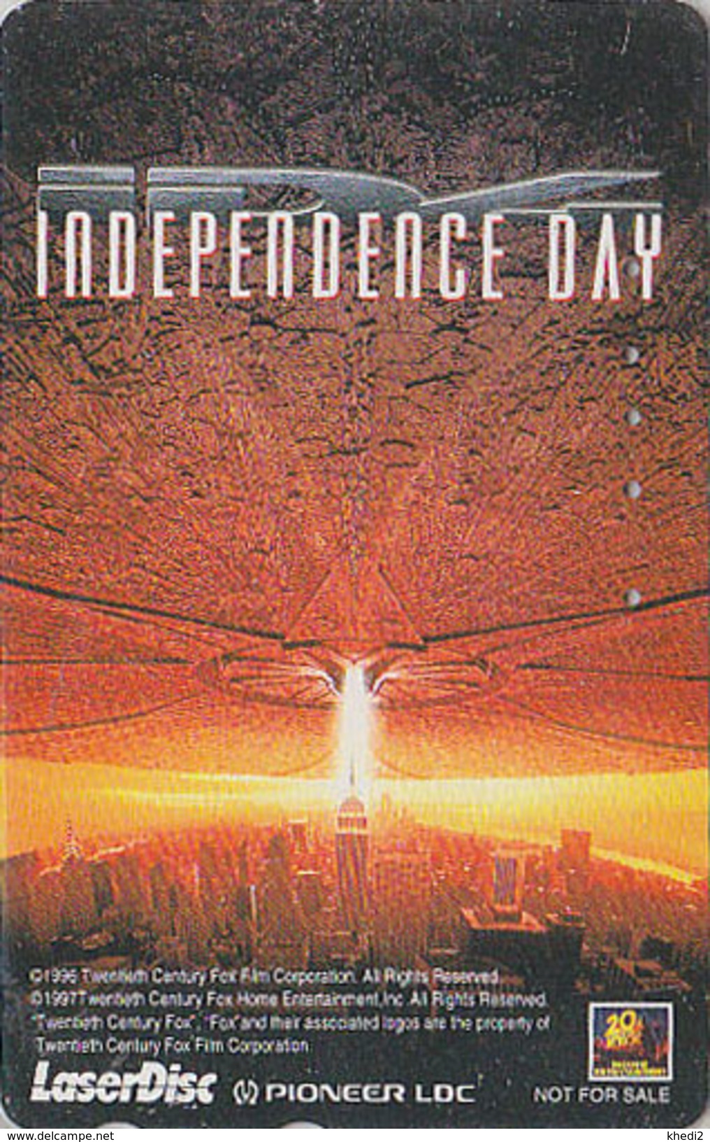 RARE Télécarte Japon / 110-016 - CINEMA - INDEPENDENCE DAY - Japan Movie Phonecard - Kino Telefonkarte - 9956 - Kino