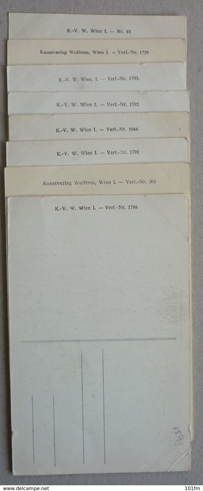 LOT 8 CPA - EDITION KUNSTVERLAG WOLFRUM - WIEN AUSTRIA - 5 - 99 Karten