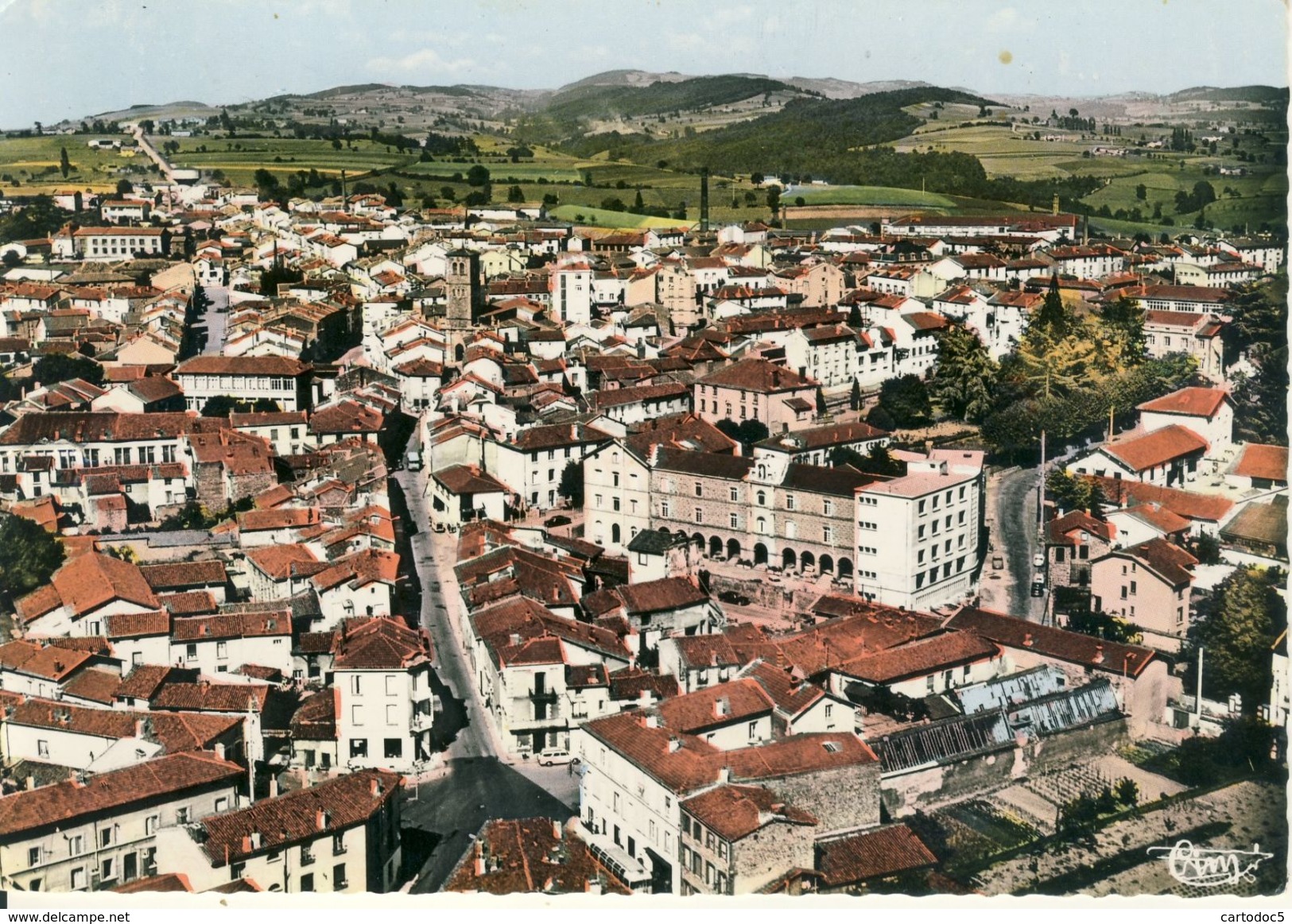 Chazelles-sur-Lyon  Vue Générale Aérienne    Cpsm Format 10-15 - Otros & Sin Clasificación