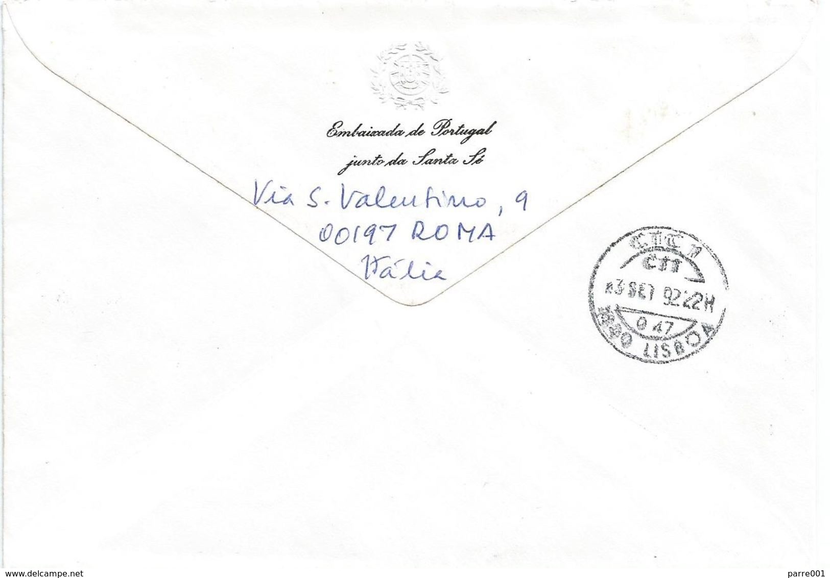 SMOM 1992 Grandmasters Embassy Cover To Portugal - Malta (Orde Van)