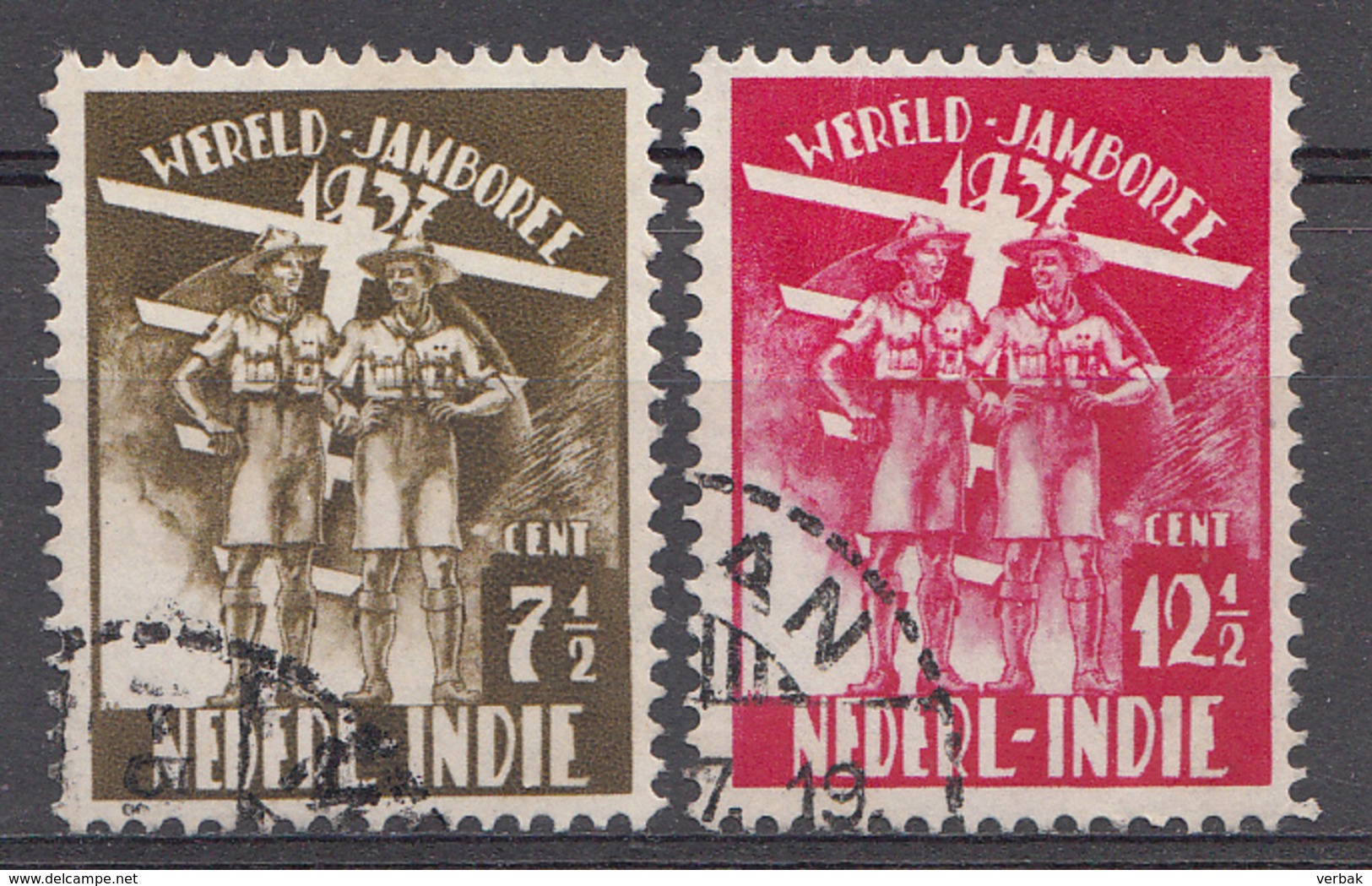 Indes Néerlandaises 1937 Nvph Nr. 226-227 Wereldjamboree Nederland  Oblitérés /Used / Gestempeld - Niederländisch-Indien
